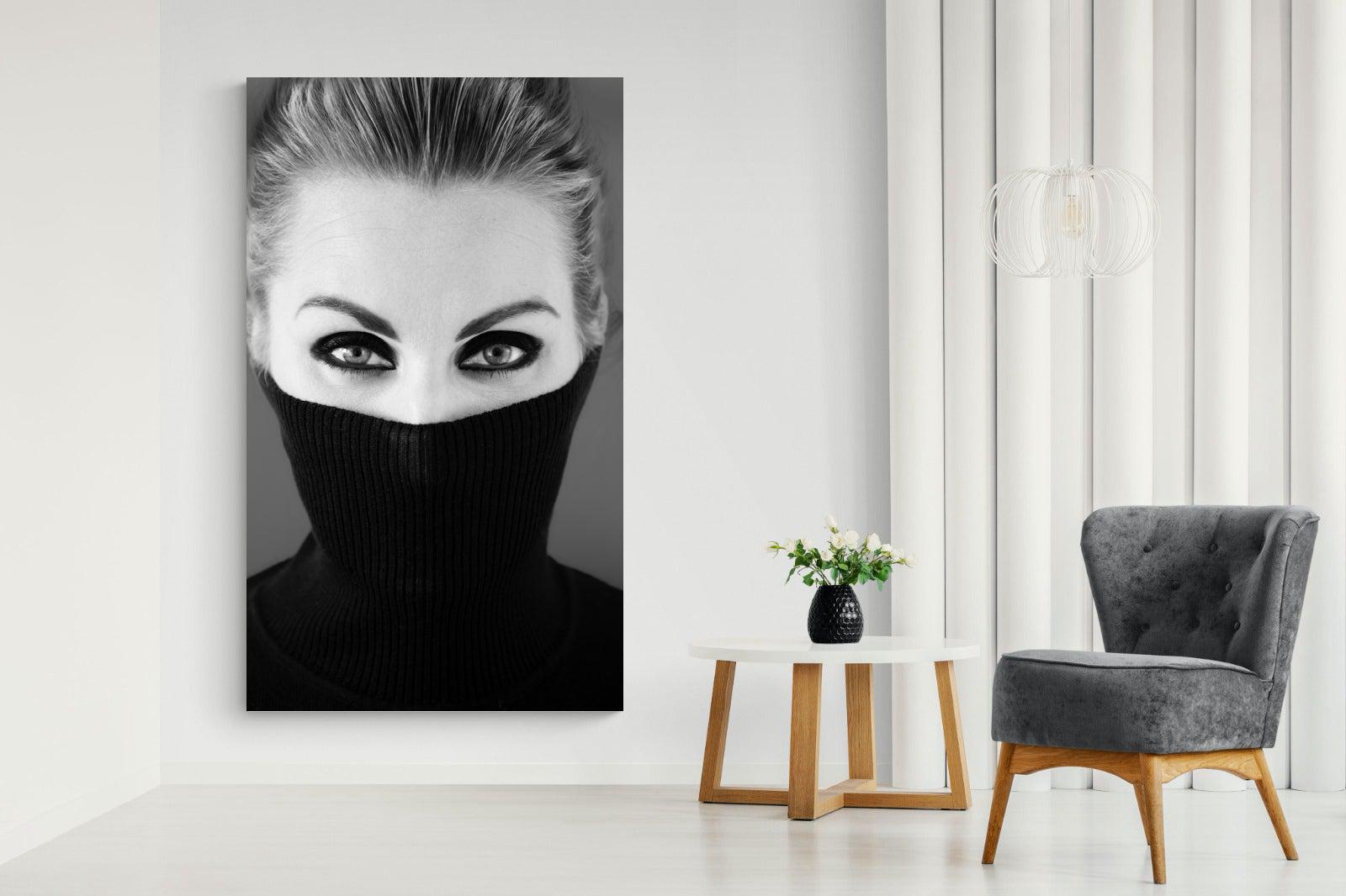 Girl in Black-Wall_Art-130 x 220cm-Mounted Canvas-No Frame-Pixalot