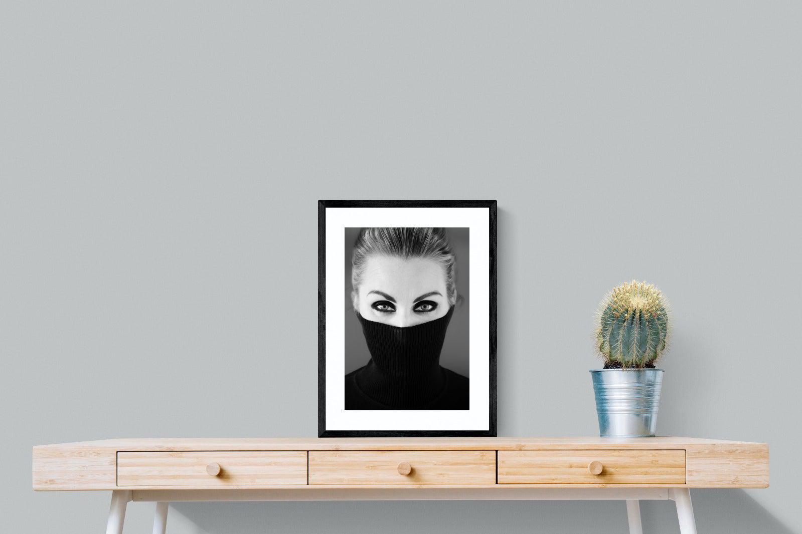 Girl in Black-Wall_Art-45 x 60cm-Framed Print-Black-Pixalot