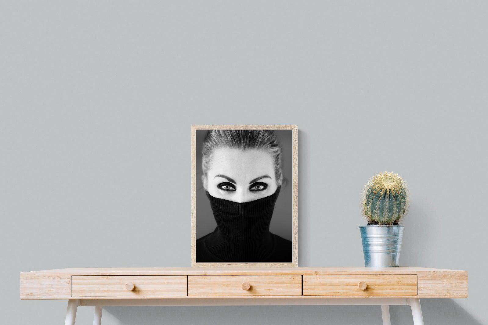 Girl in Black-Wall_Art-45 x 60cm-Mounted Canvas-Wood-Pixalot