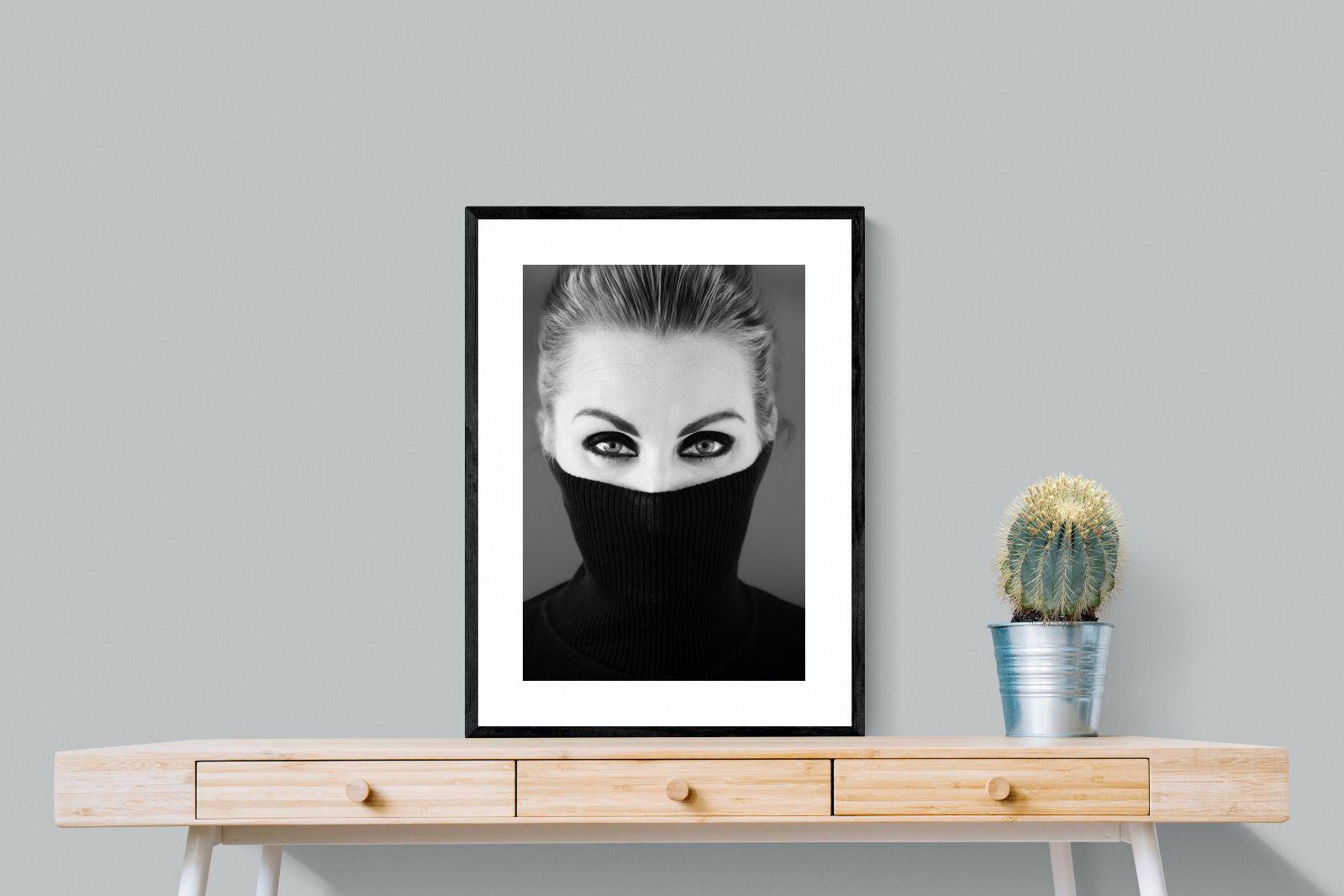 Girl in Black-Wall_Art-60 x 80cm-Framed Print-Black-Pixalot