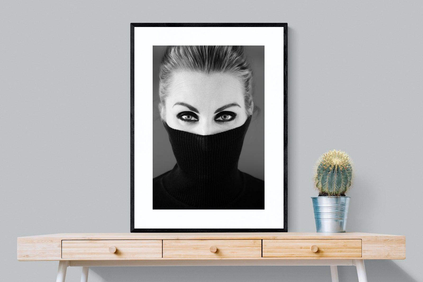 Girl in Black-Wall_Art-75 x 100cm-Framed Print-Black-Pixalot
