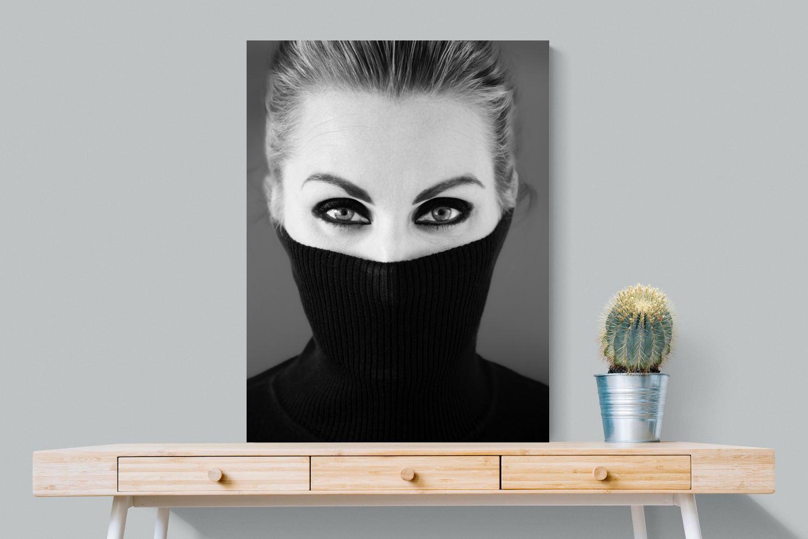 Girl in Black-Wall_Art-75 x 100cm-Mounted Canvas-No Frame-Pixalot