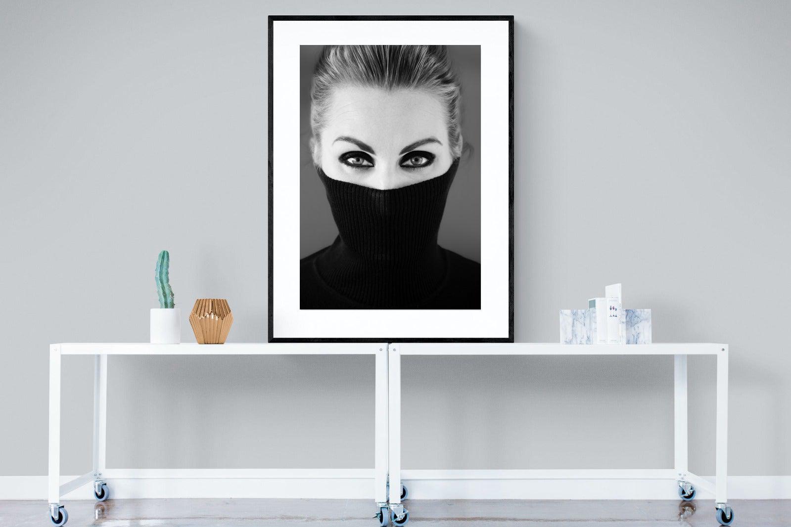 Girl in Black-Wall_Art-90 x 120cm-Framed Print-Black-Pixalot