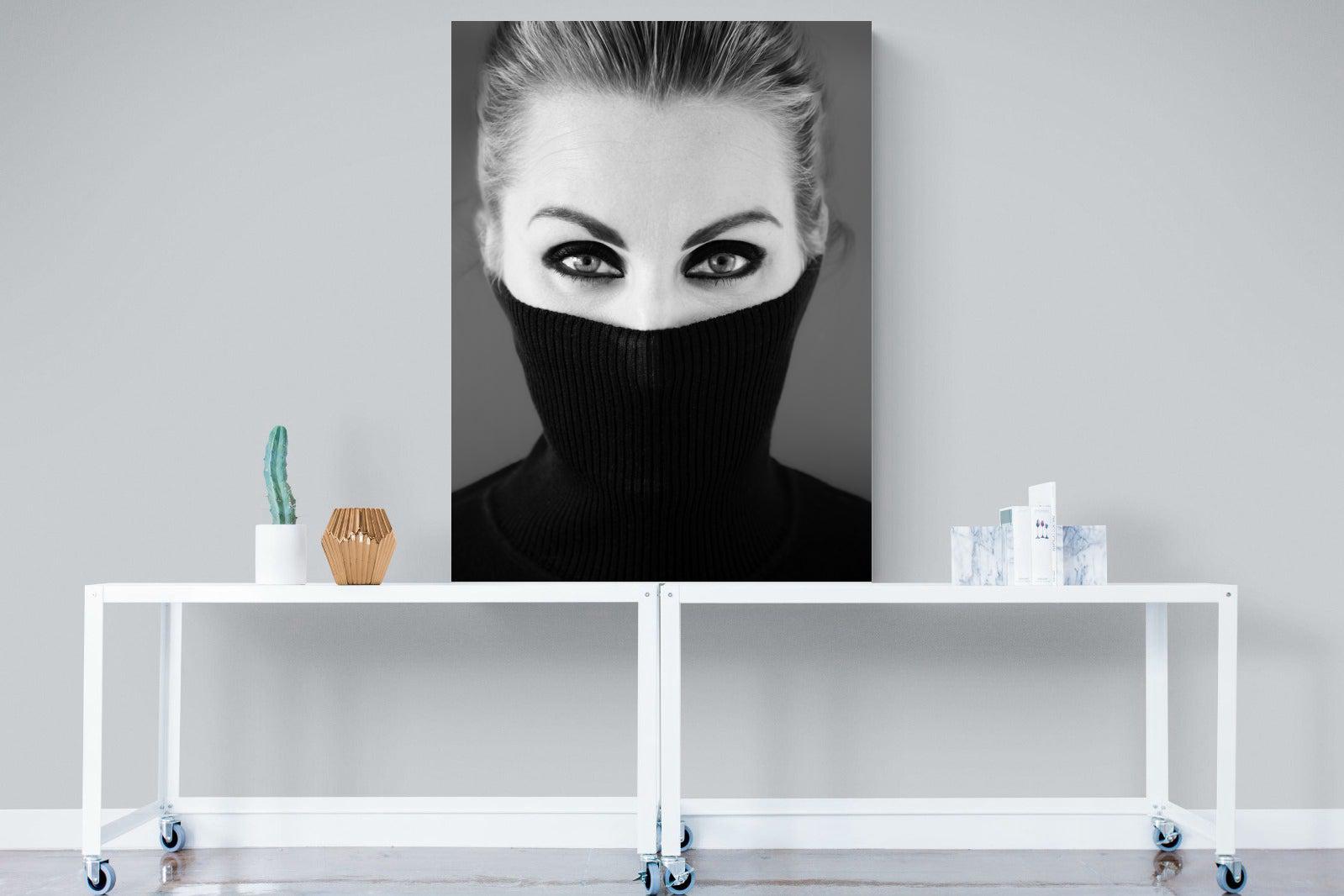 Girl in Black-Wall_Art-90 x 120cm-Mounted Canvas-No Frame-Pixalot