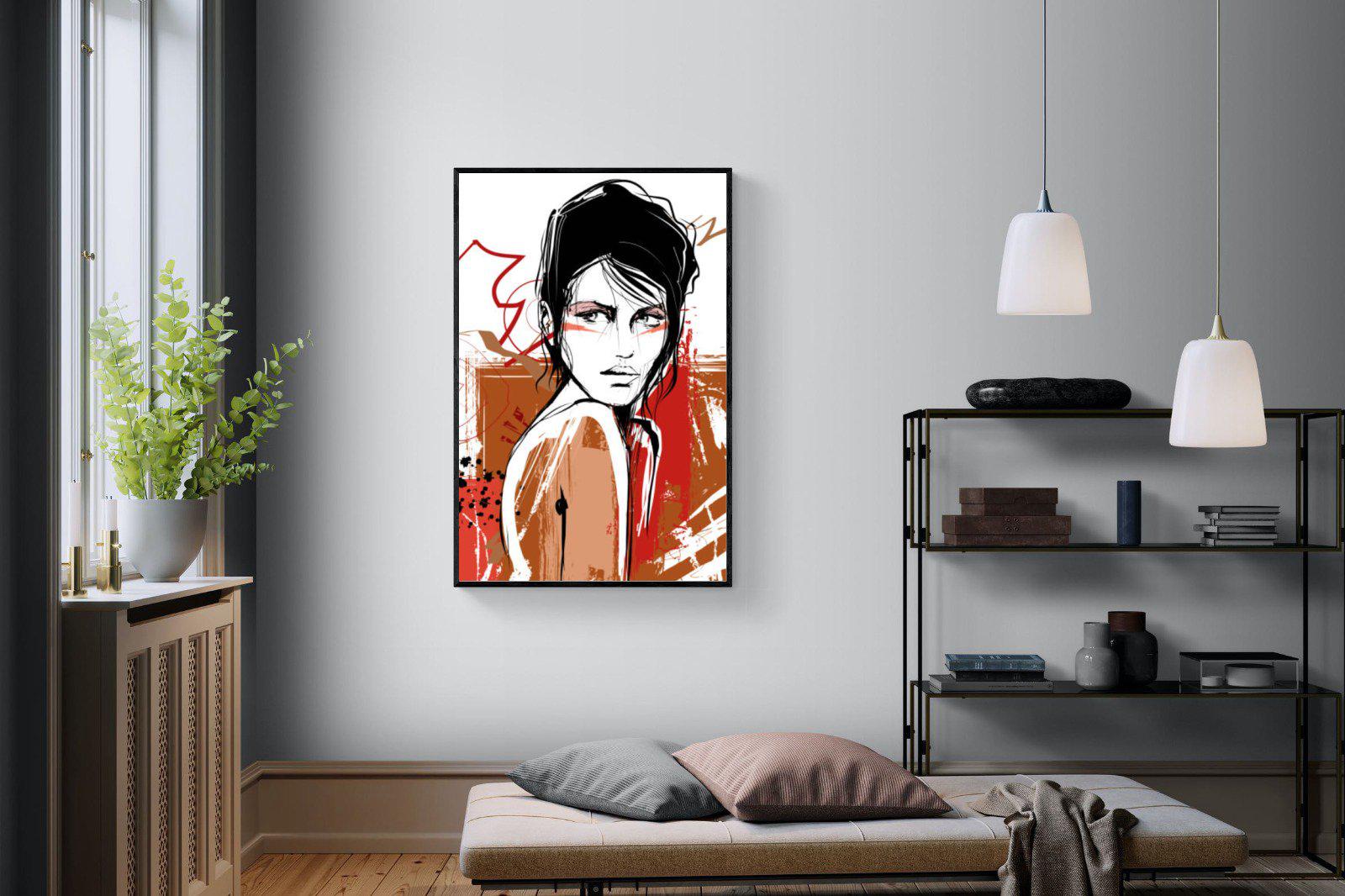Glance-Wall_Art-100 x 150cm-Mounted Canvas-Black-Pixalot