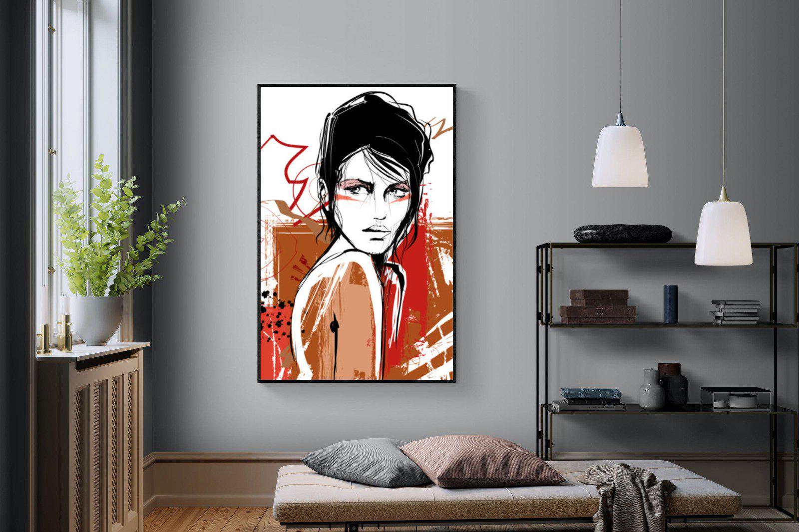Glance-Wall_Art-120 x 180cm-Mounted Canvas-Black-Pixalot