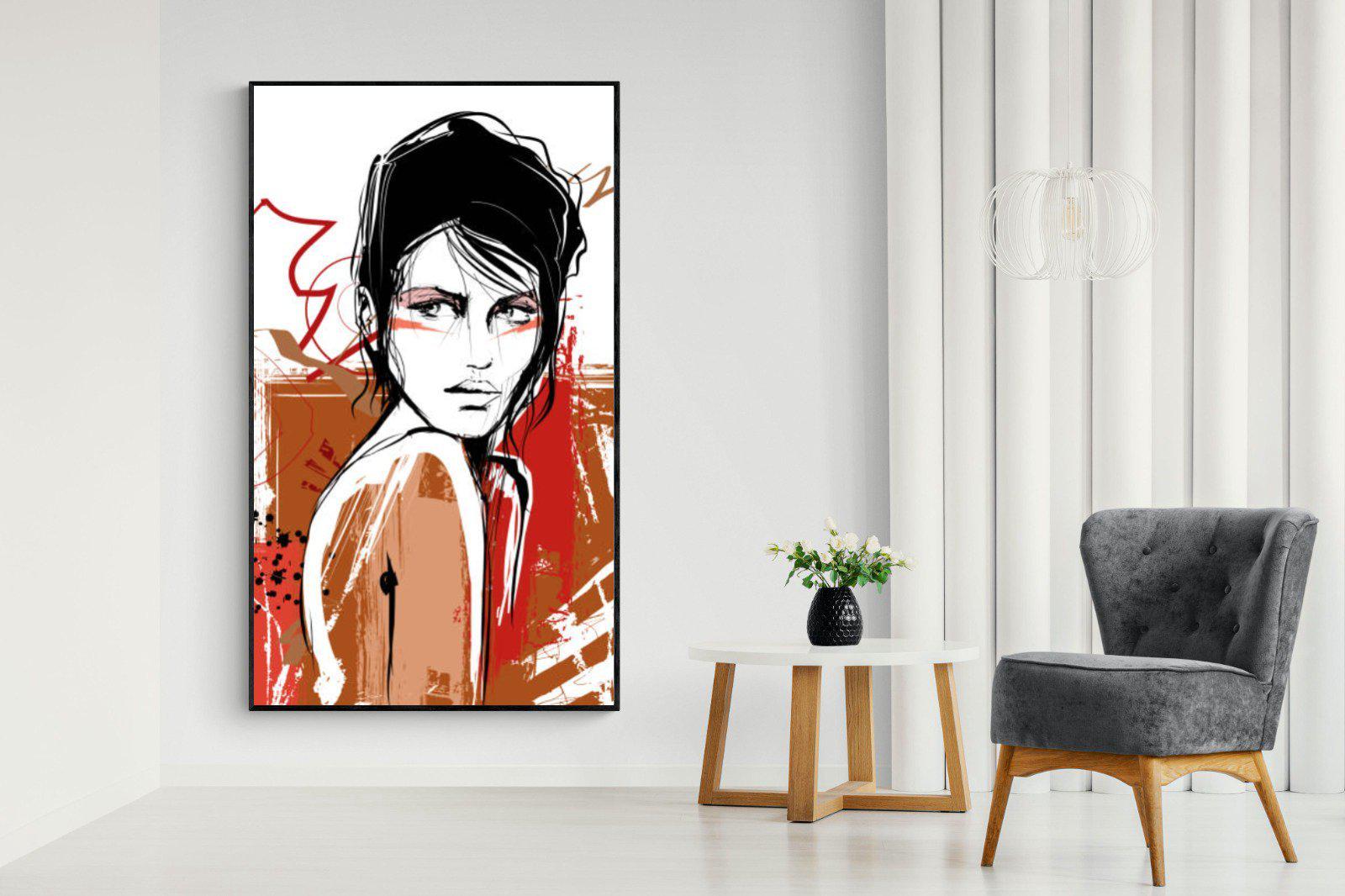 Glance-Wall_Art-130 x 220cm-Mounted Canvas-Black-Pixalot