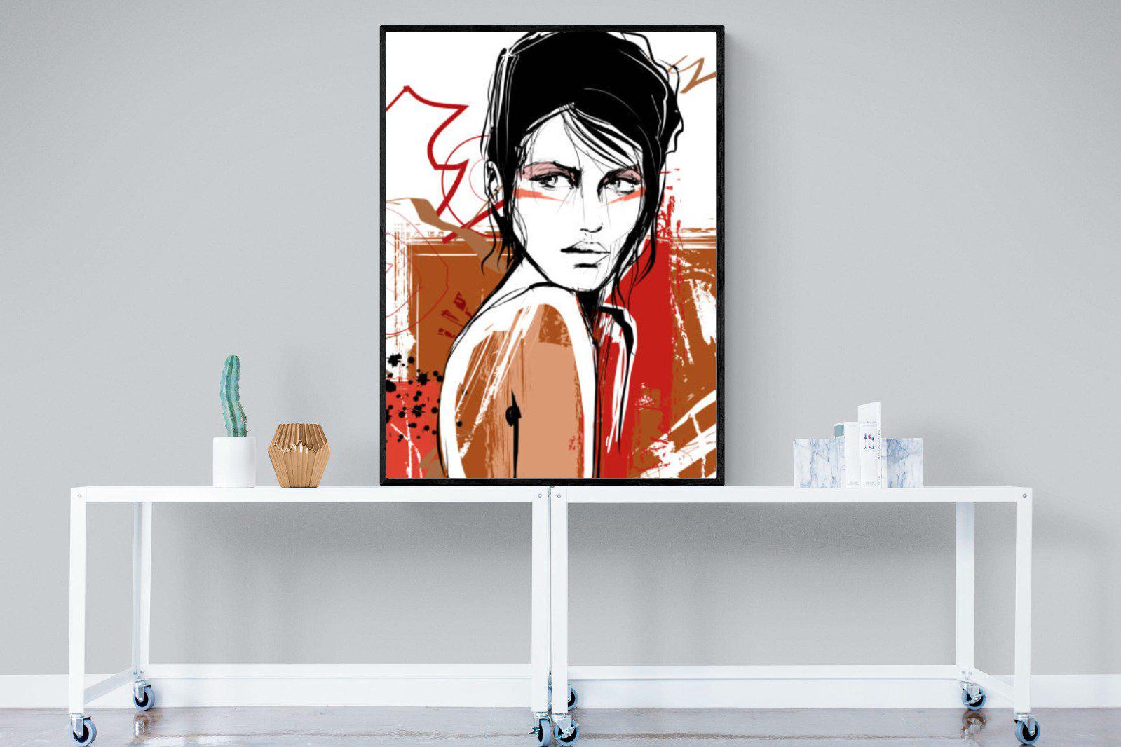 Glance-Wall_Art-90 x 120cm-Mounted Canvas-Black-Pixalot