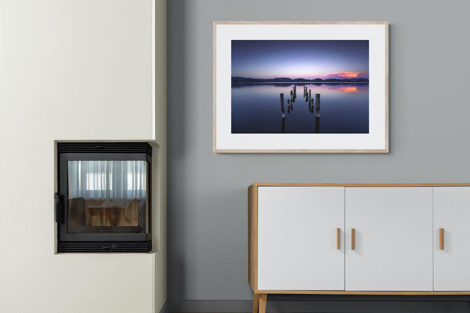 Glassy Lake-Wall_Art-100 x 75cm-Framed Print-Wood-Pixalot