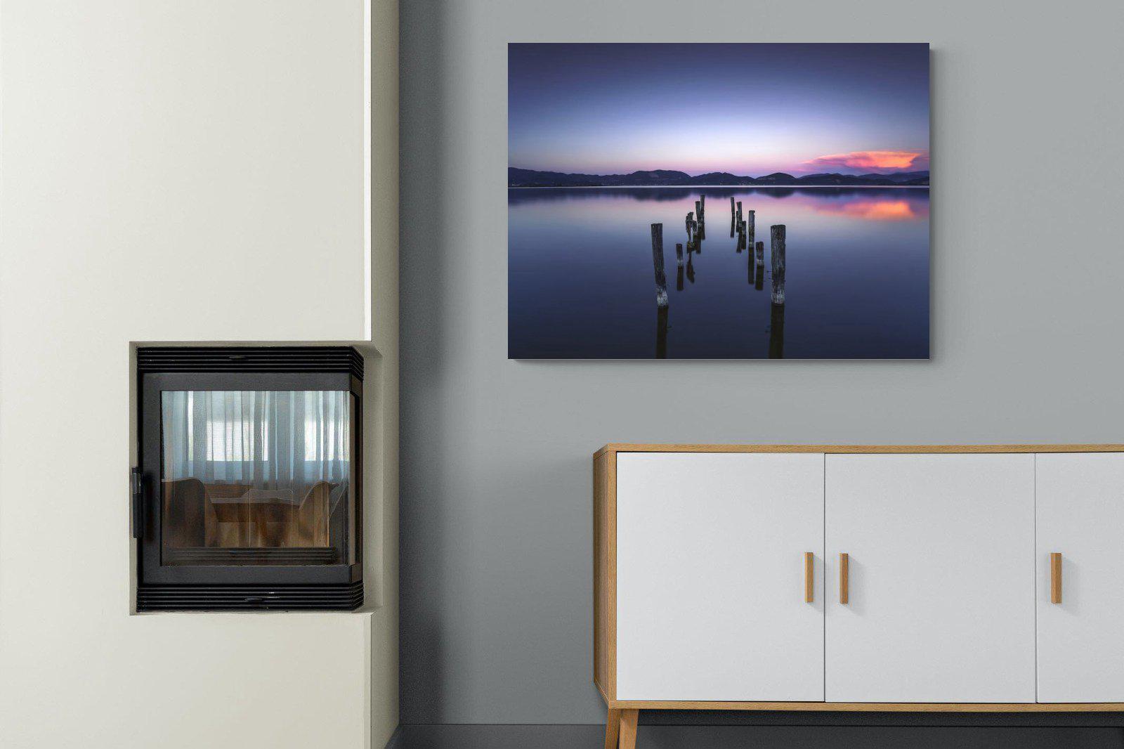 Glassy Lake-Wall_Art-100 x 75cm-Mounted Canvas-No Frame-Pixalot
