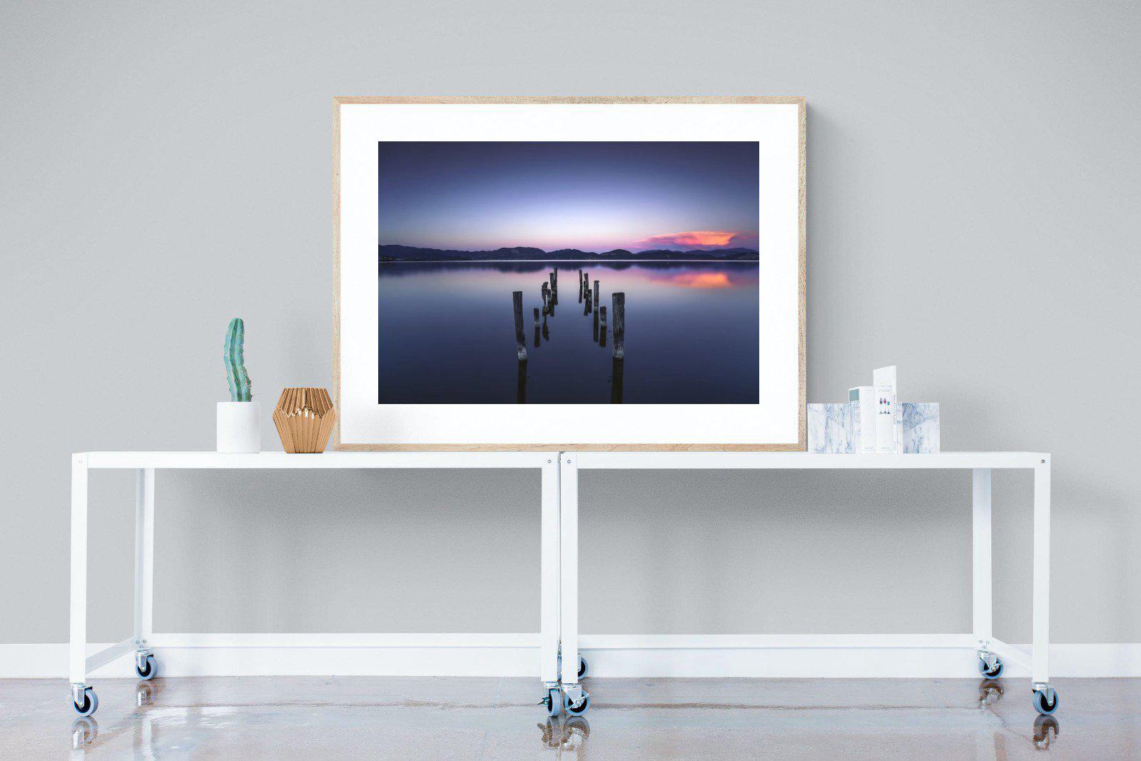 Glassy Lake-Wall_Art-120 x 90cm-Framed Print-Wood-Pixalot