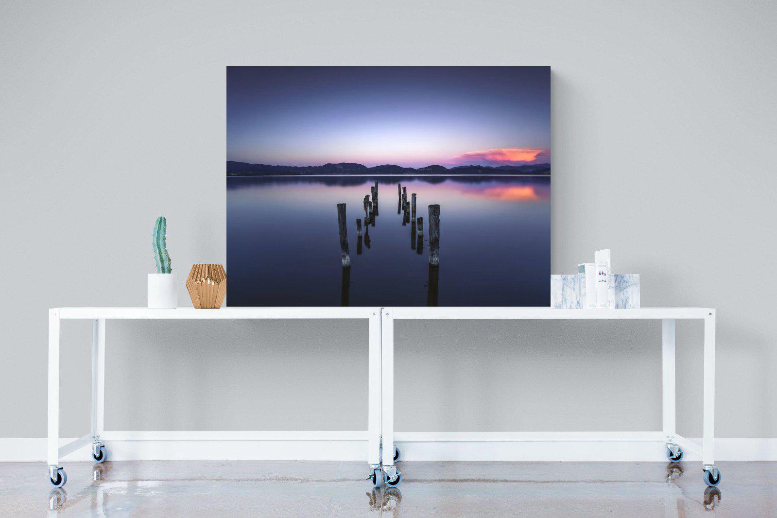 Glassy Lake-Wall_Art-120 x 90cm-Mounted Canvas-No Frame-Pixalot