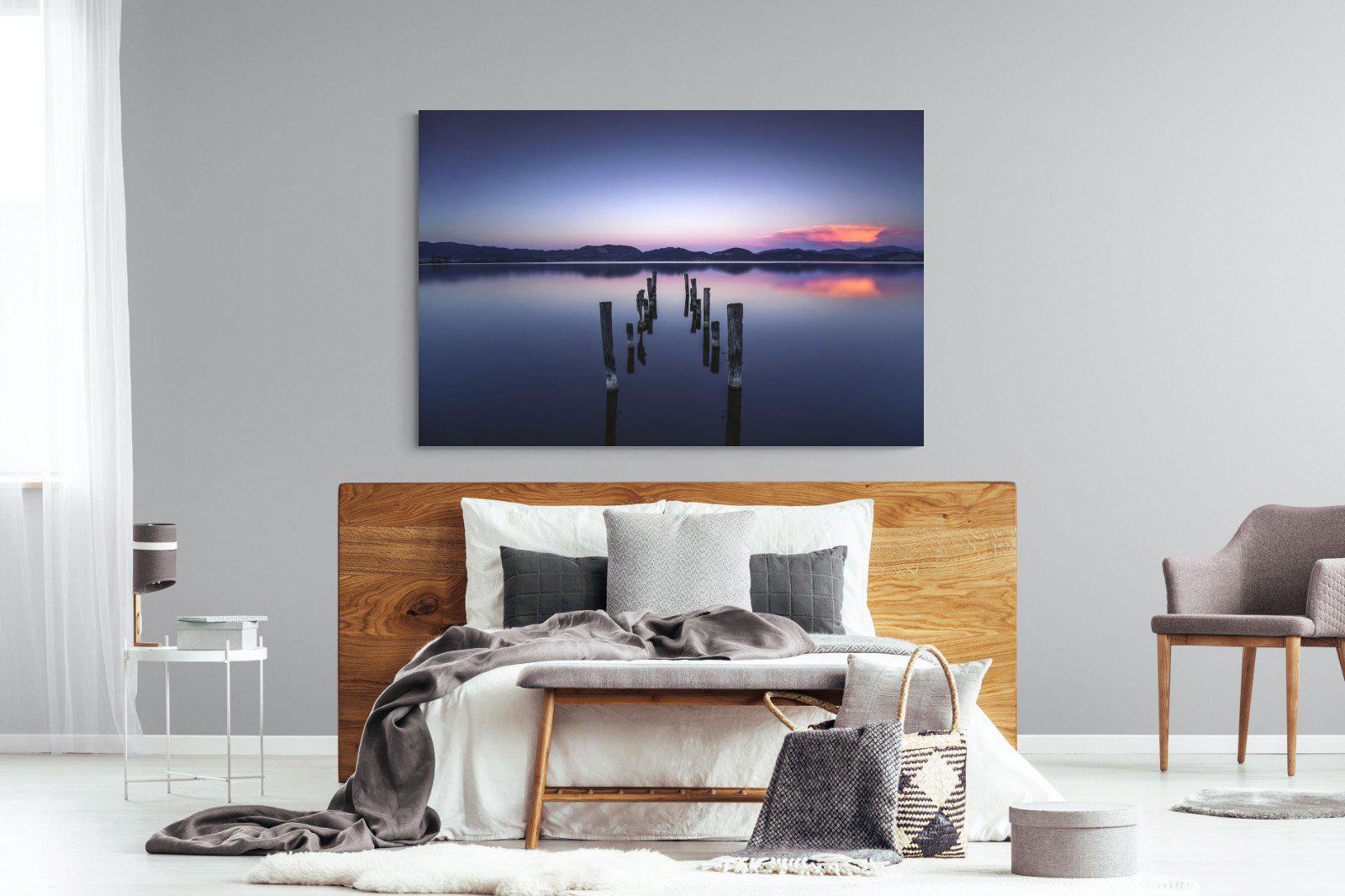 Glassy Lake-Wall_Art-150 x 100cm-Mounted Canvas-No Frame-Pixalot