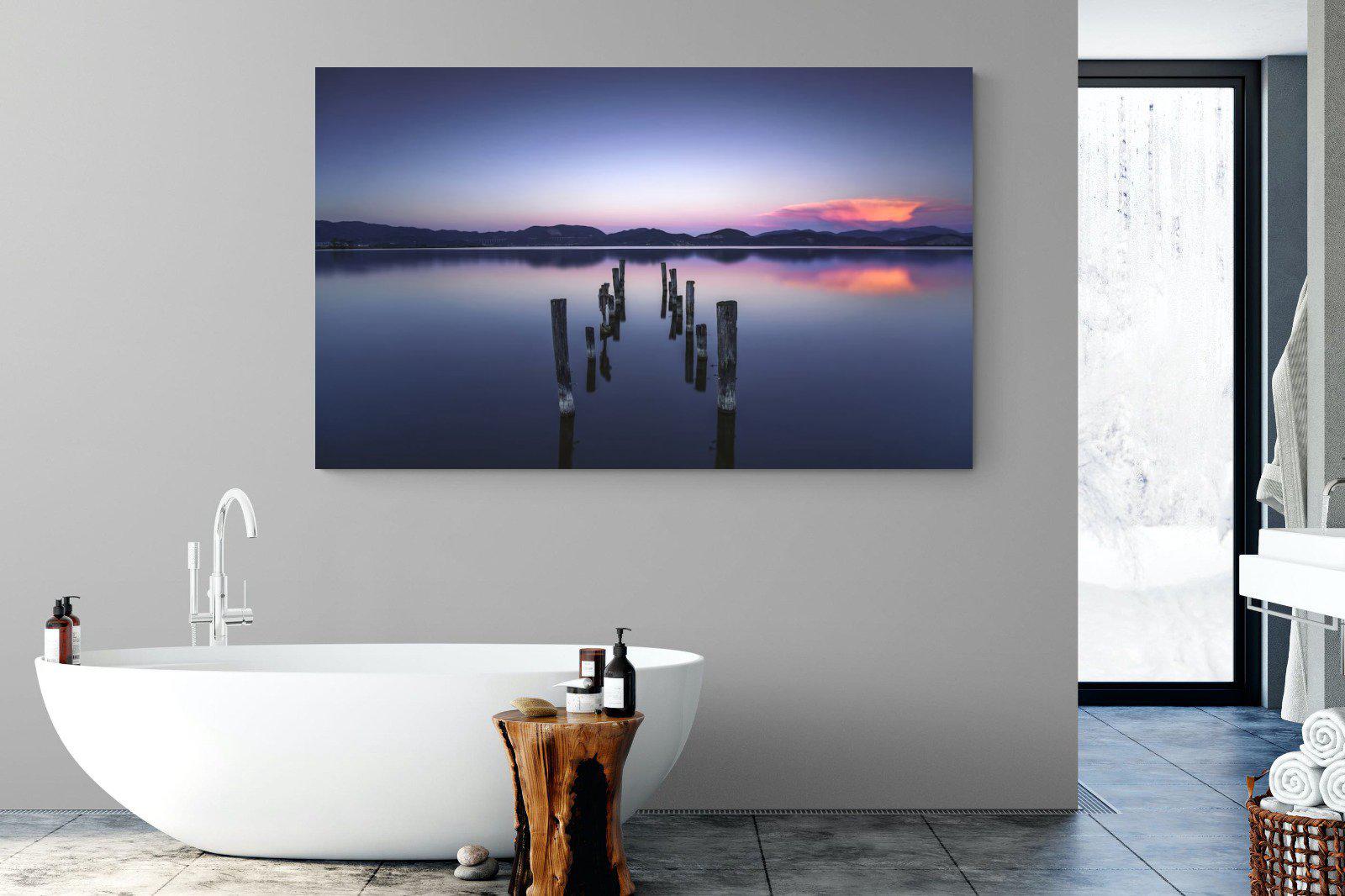 Glassy Lake-Wall_Art-180 x 110cm-Mounted Canvas-No Frame-Pixalot