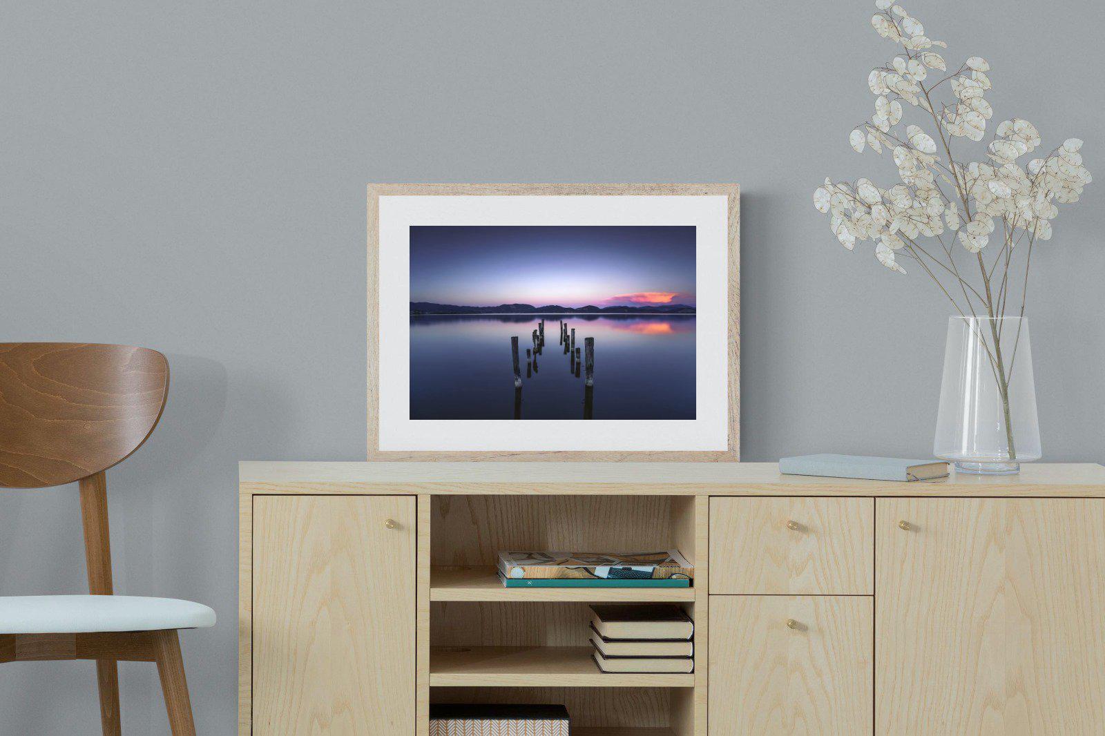Glassy Lake-Wall_Art-60 x 45cm-Framed Print-Wood-Pixalot