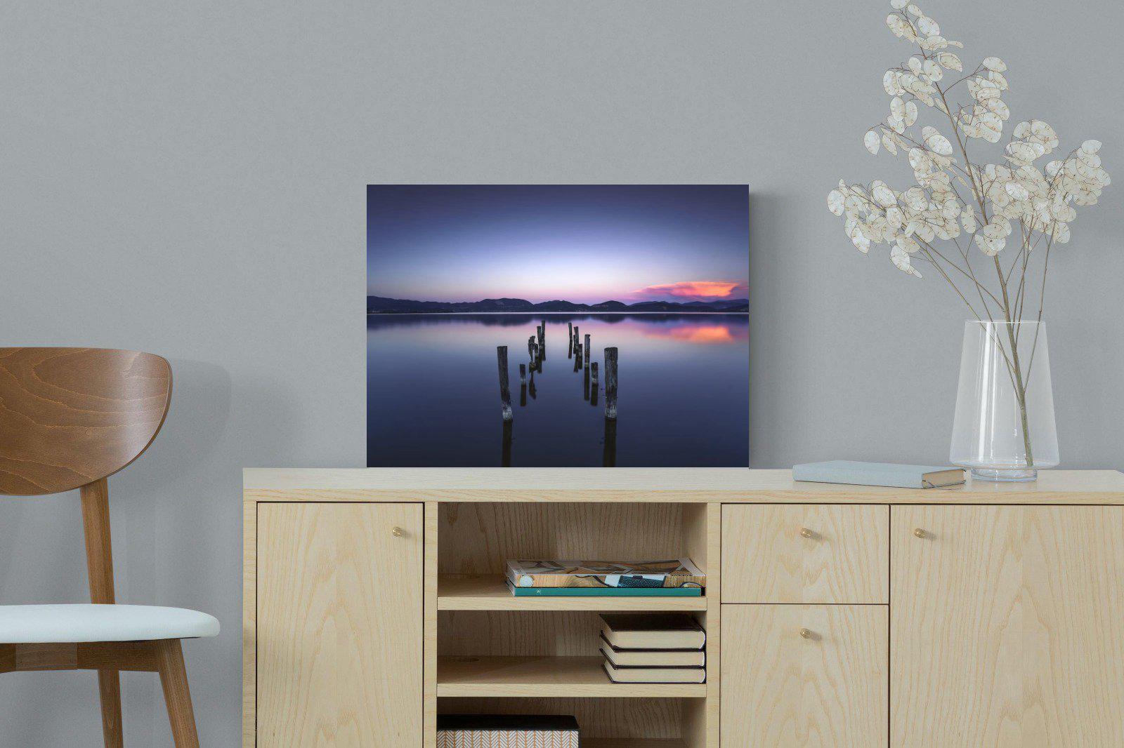 Glassy Lake-Wall_Art-60 x 45cm-Mounted Canvas-No Frame-Pixalot