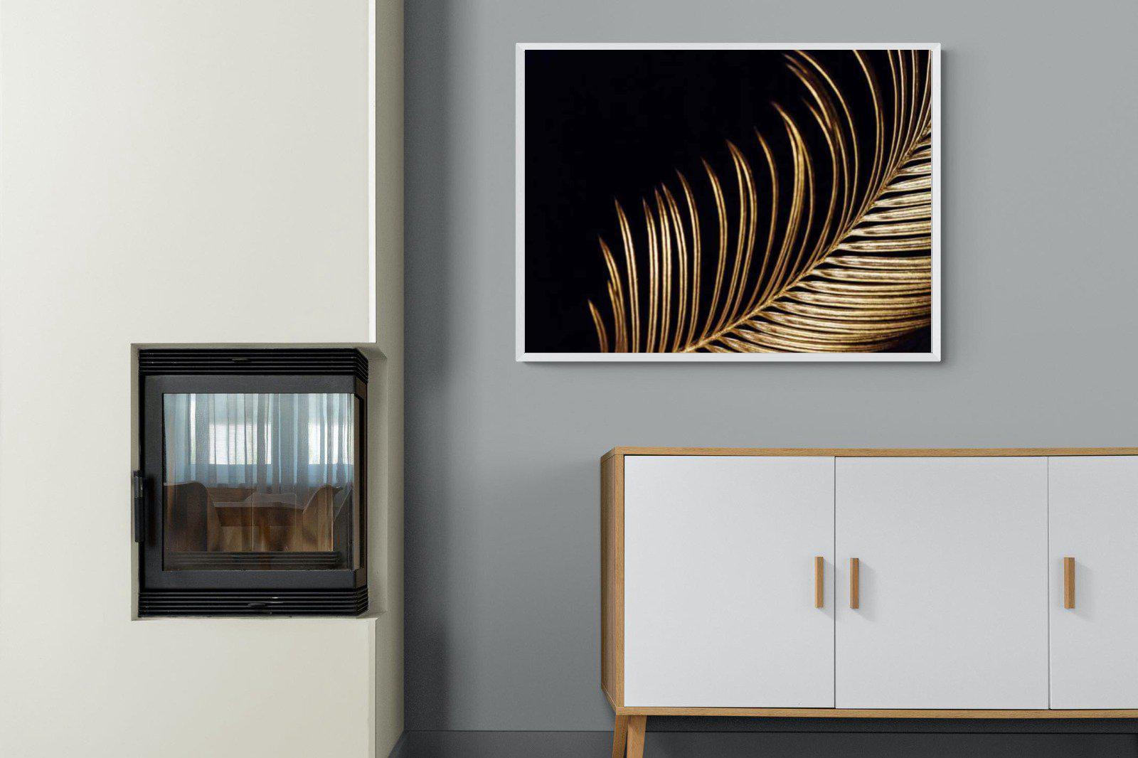 Gold Frond-Wall_Art-100 x 75cm-Mounted Canvas-White-Pixalot
