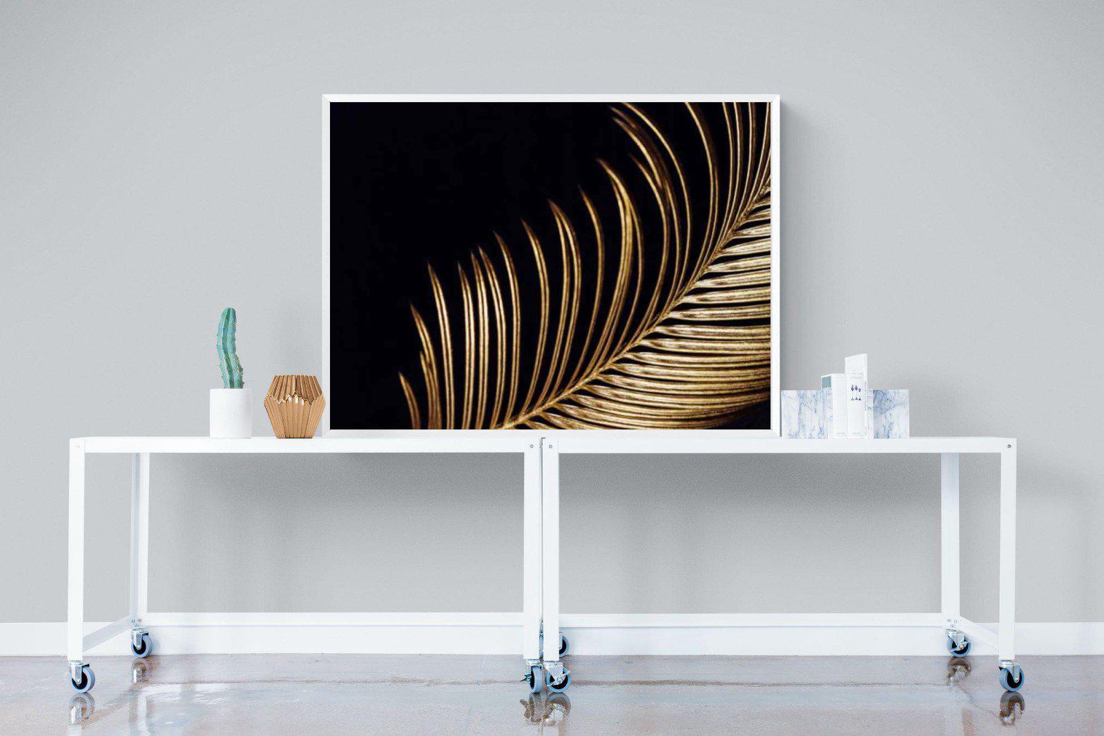 Gold Frond-Wall_Art-120 x 90cm-Mounted Canvas-White-Pixalot