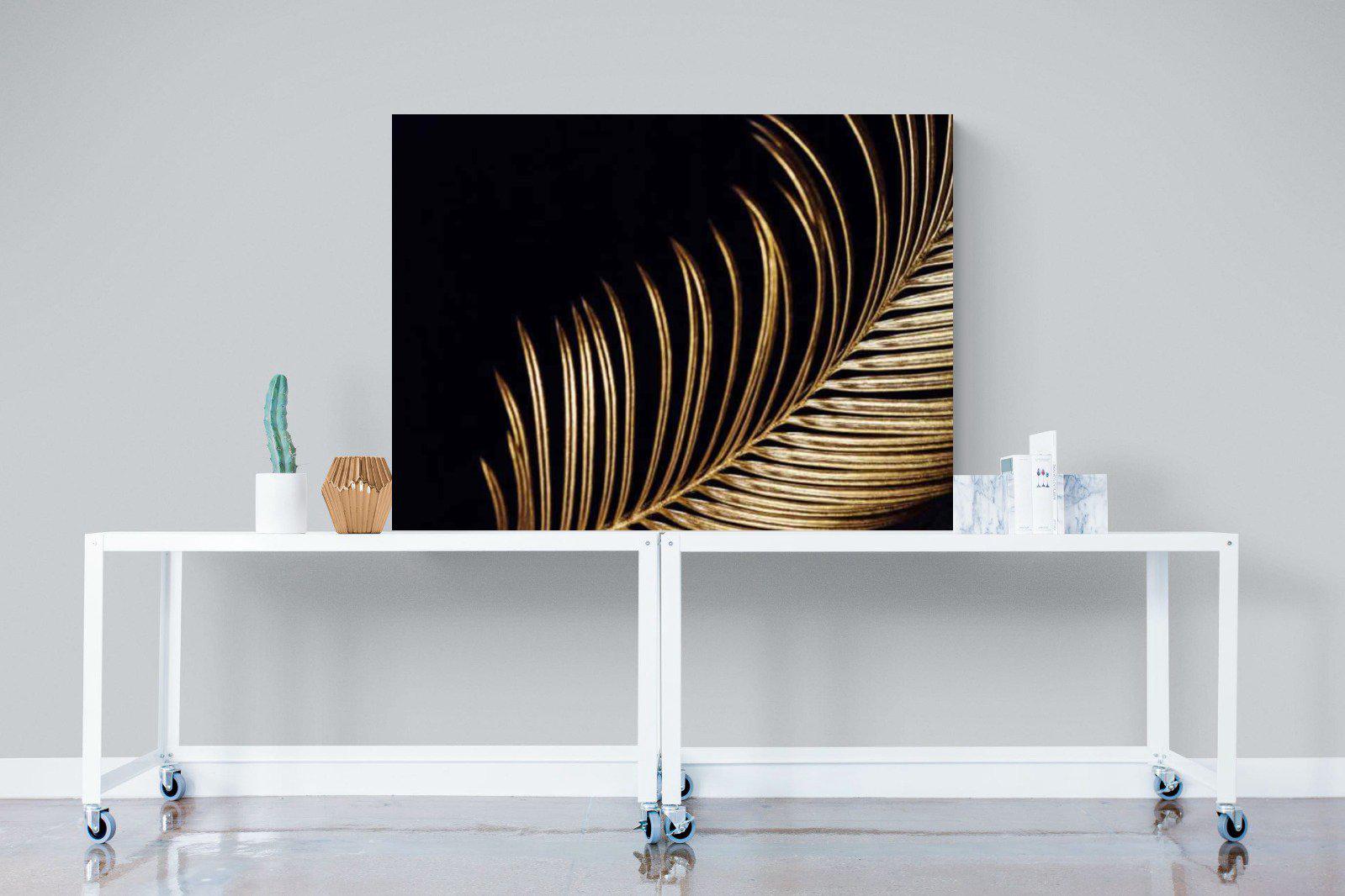 Gold Frond-Wall_Art-120 x 90cm-Mounted Canvas-No Frame-Pixalot