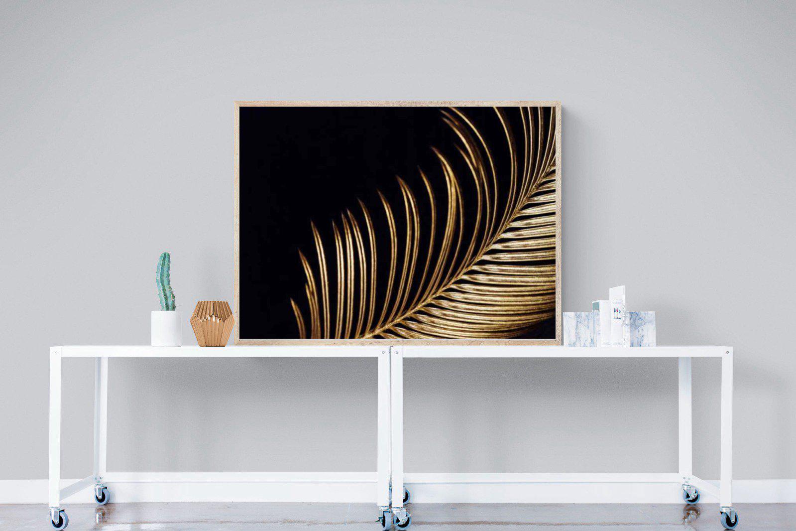 Gold Frond-Wall_Art-120 x 90cm-Mounted Canvas-Wood-Pixalot