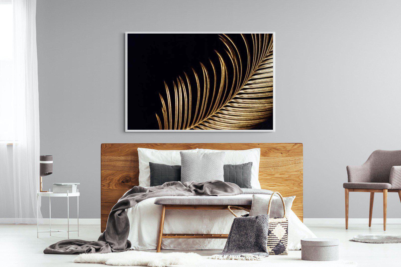 Gold Frond-Wall_Art-150 x 100cm-Mounted Canvas-White-Pixalot