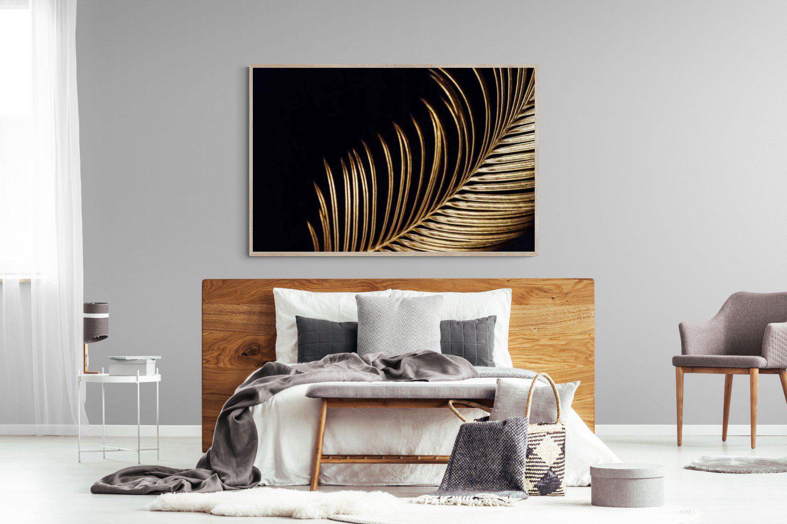 Gold Frond-Wall_Art-150 x 100cm-Mounted Canvas-Wood-Pixalot