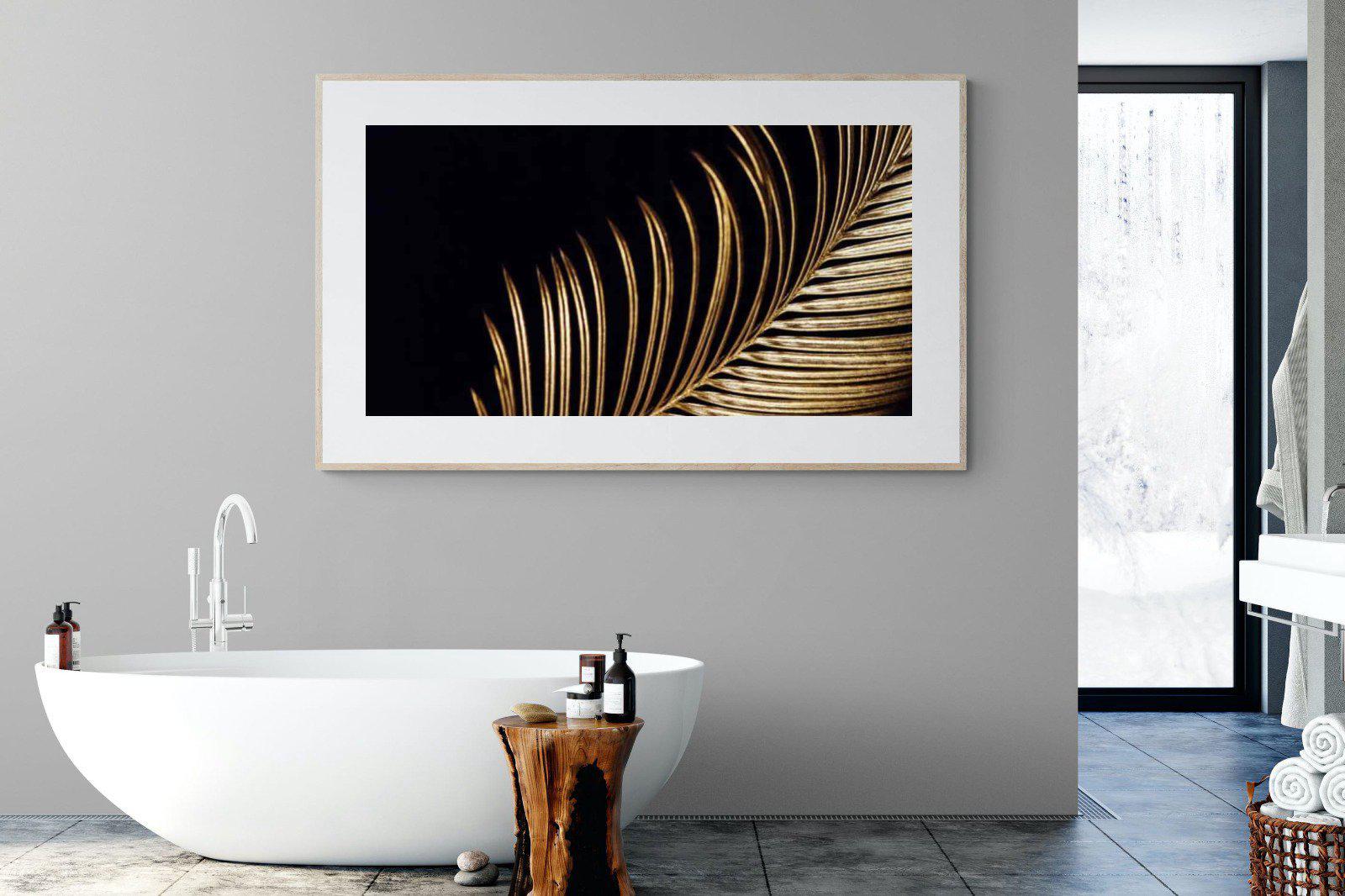 Gold Frond-Wall_Art-180 x 110cm-Framed Print-Wood-Pixalot
