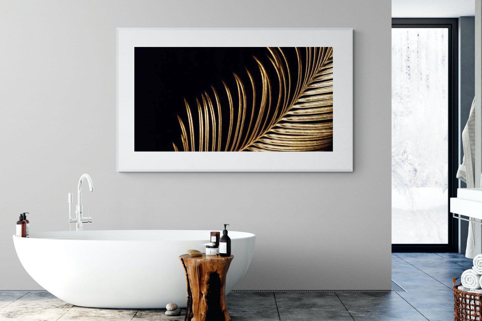 Gold Frond-Wall_Art-180 x 110cm-Framed Print-White-Pixalot