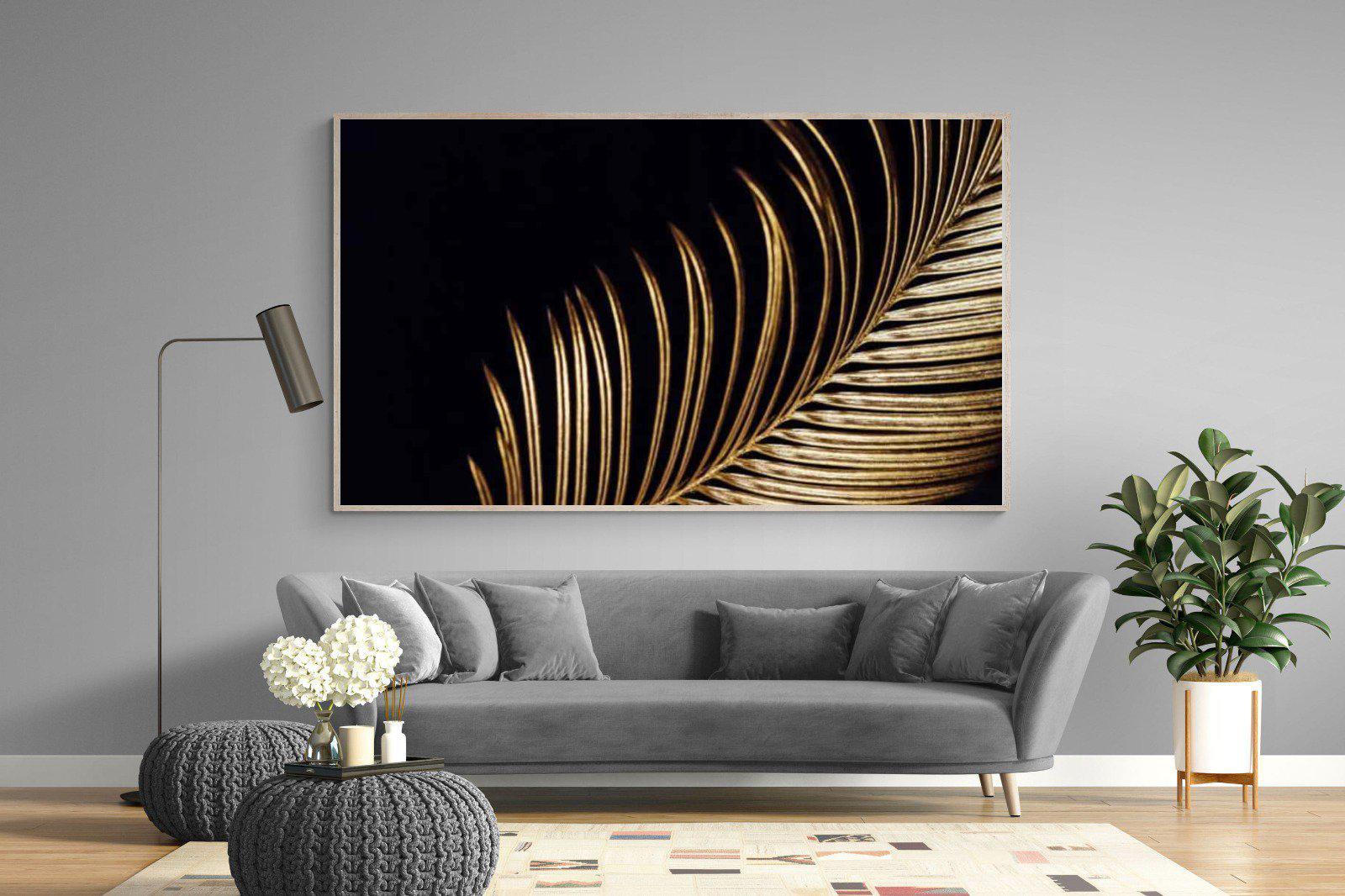 Gold Frond-Wall_Art-220 x 130cm-Mounted Canvas-Wood-Pixalot