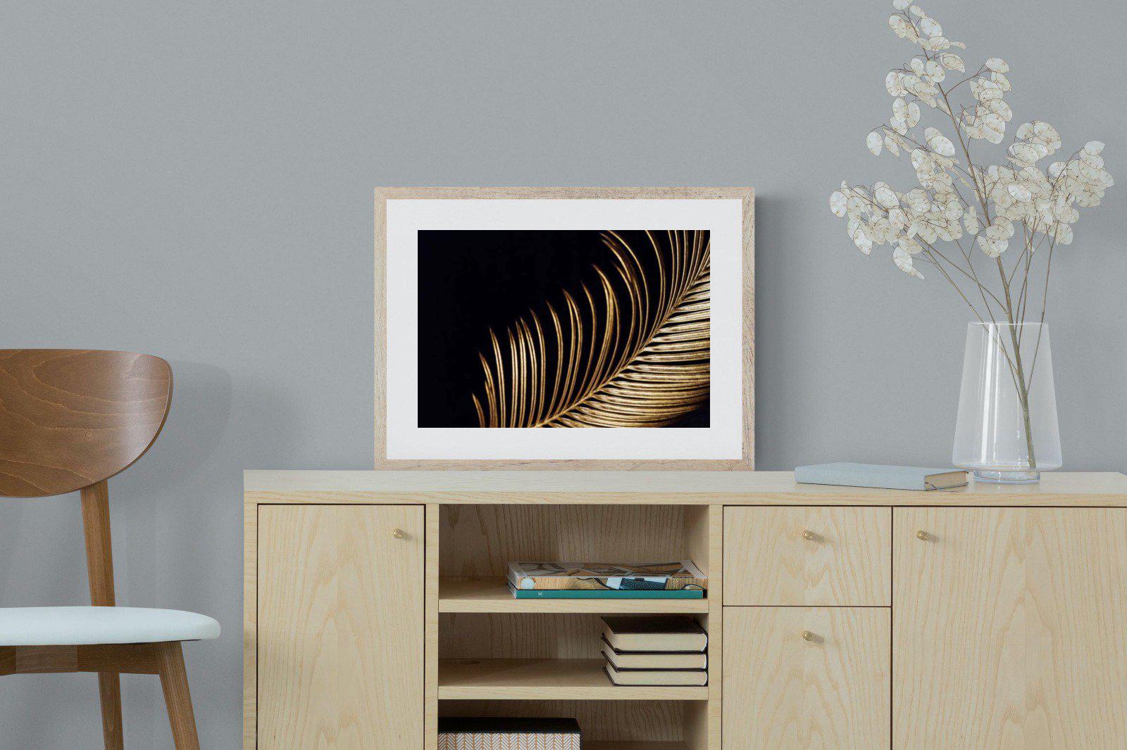 Gold Frond-Wall_Art-60 x 45cm-Framed Print-Wood-Pixalot