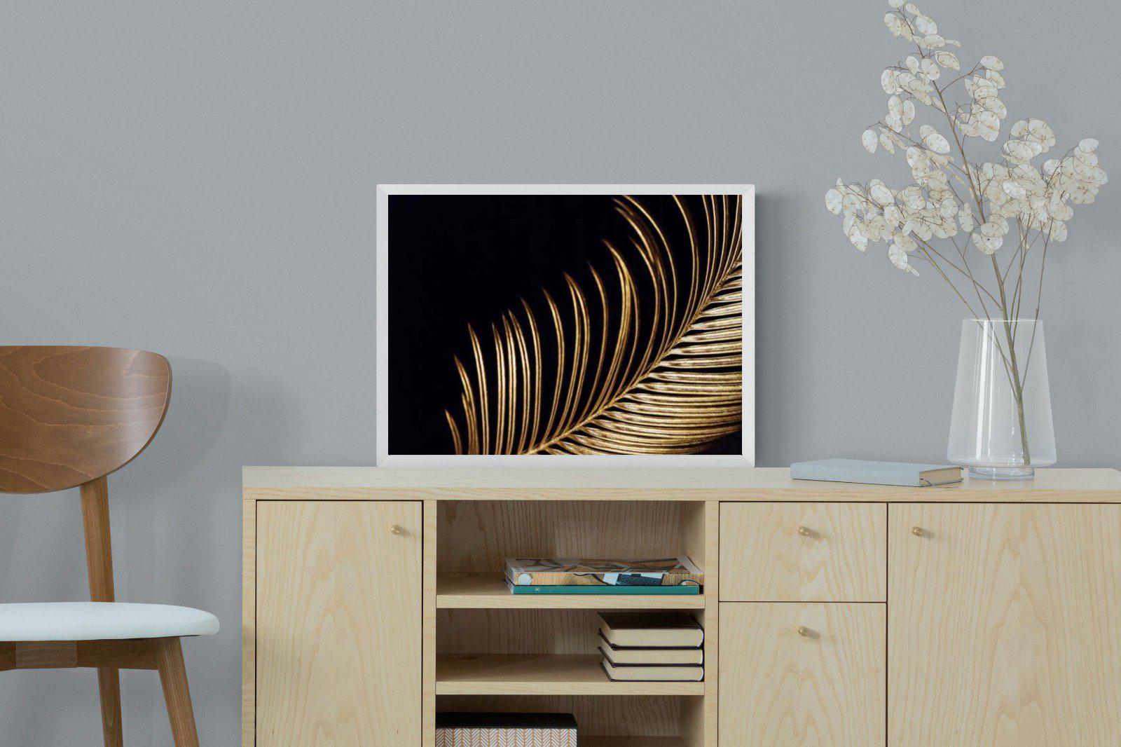 Gold Frond-Wall_Art-60 x 45cm-Mounted Canvas-White-Pixalot