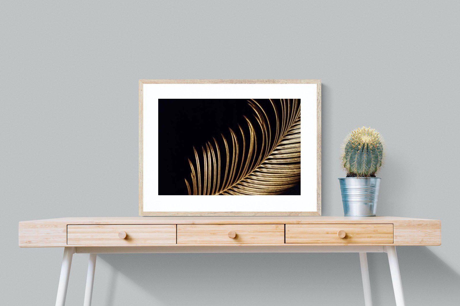 Gold Frond-Wall_Art-80 x 60cm-Framed Print-Wood-Pixalot