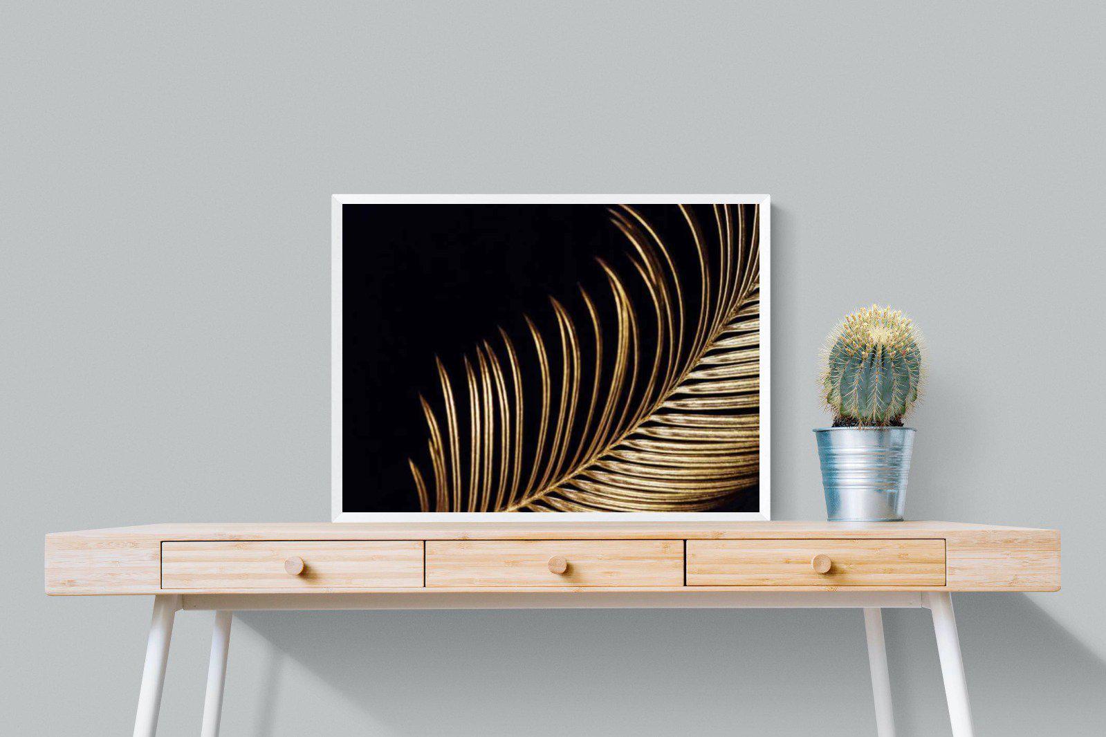Gold Frond-Wall_Art-80 x 60cm-Mounted Canvas-White-Pixalot