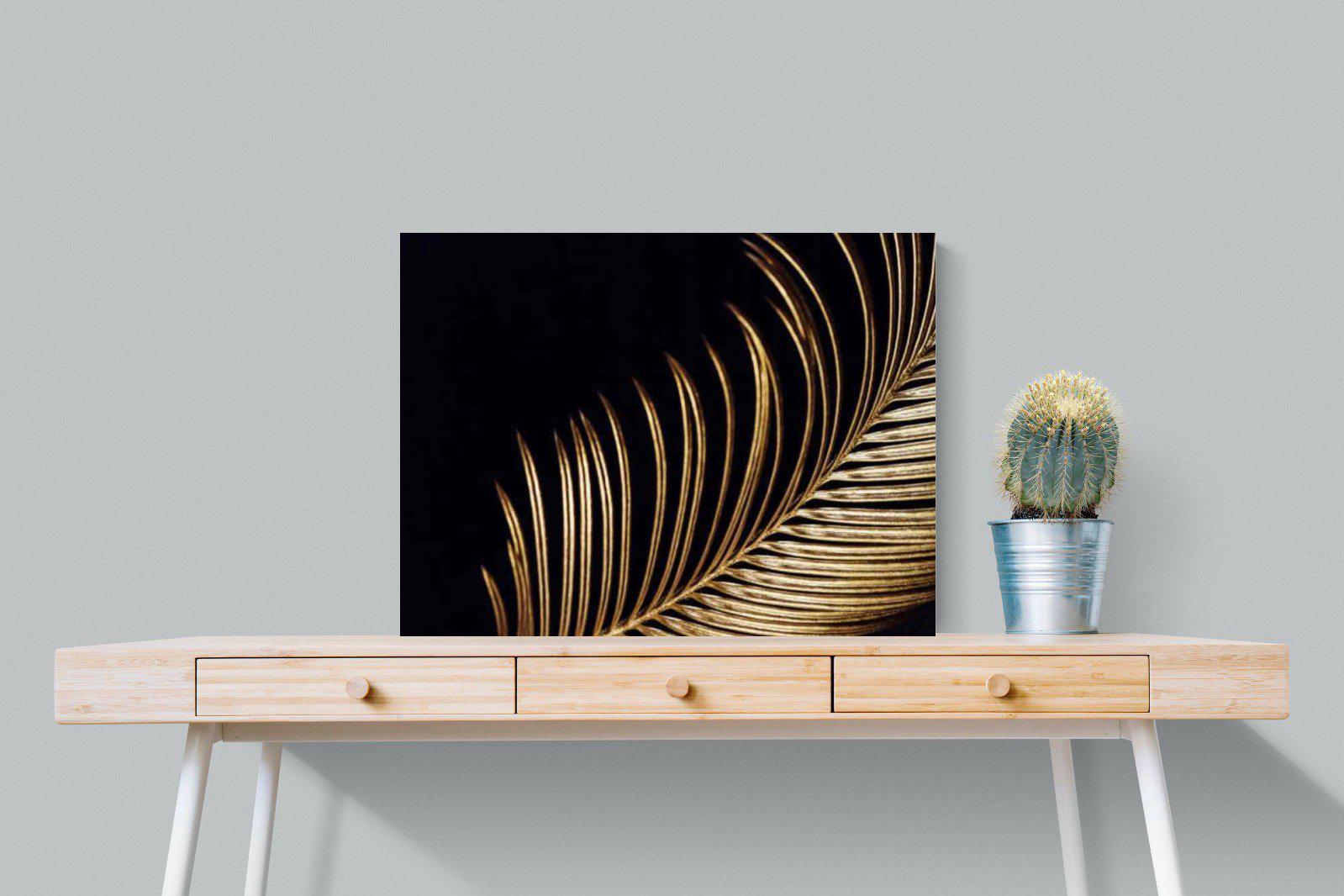 Gold Frond-Wall_Art-80 x 60cm-Mounted Canvas-No Frame-Pixalot