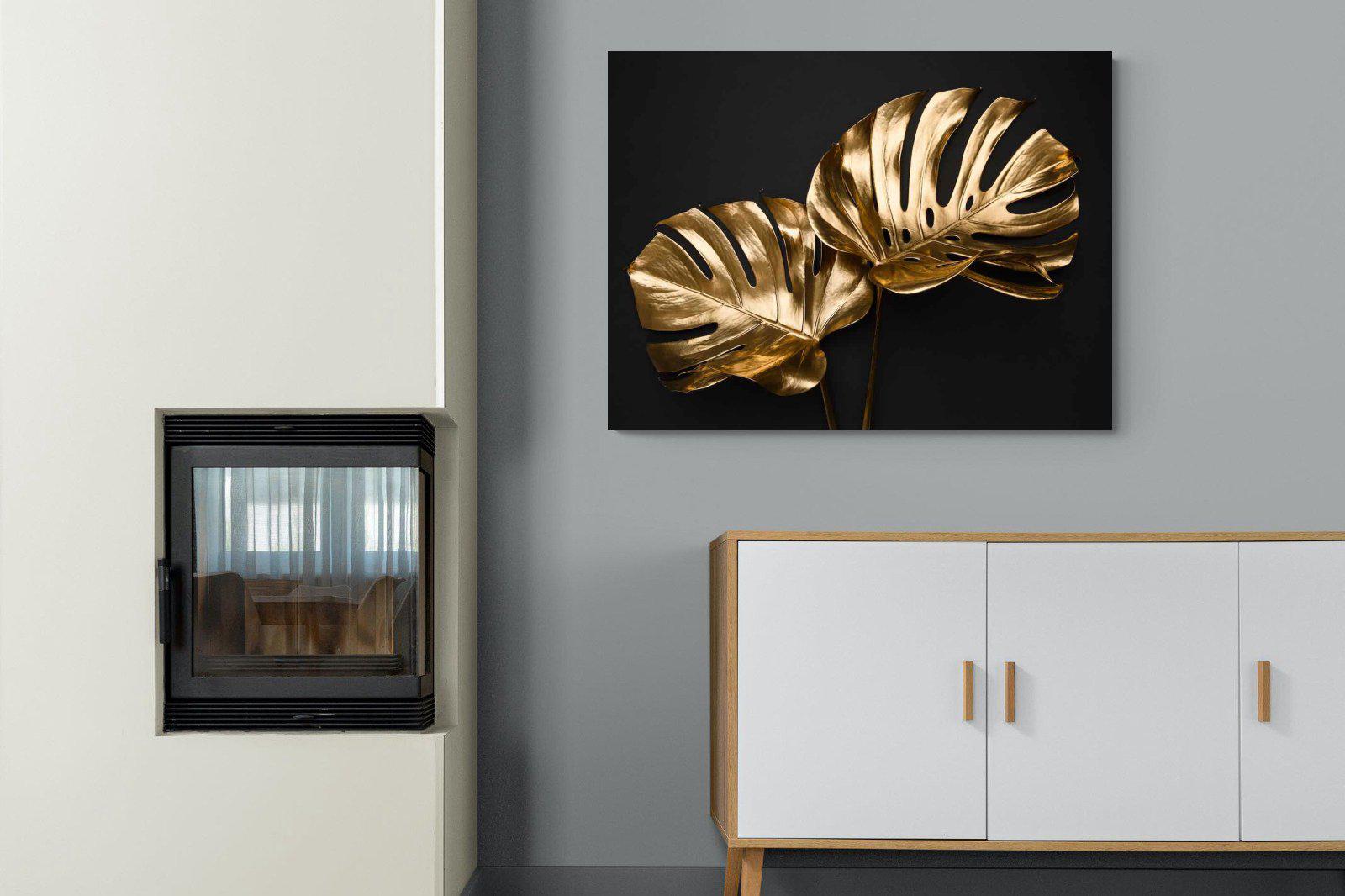 Gold Leaf-Wall_Art-100 x 75cm-Mounted Canvas-No Frame-Pixalot