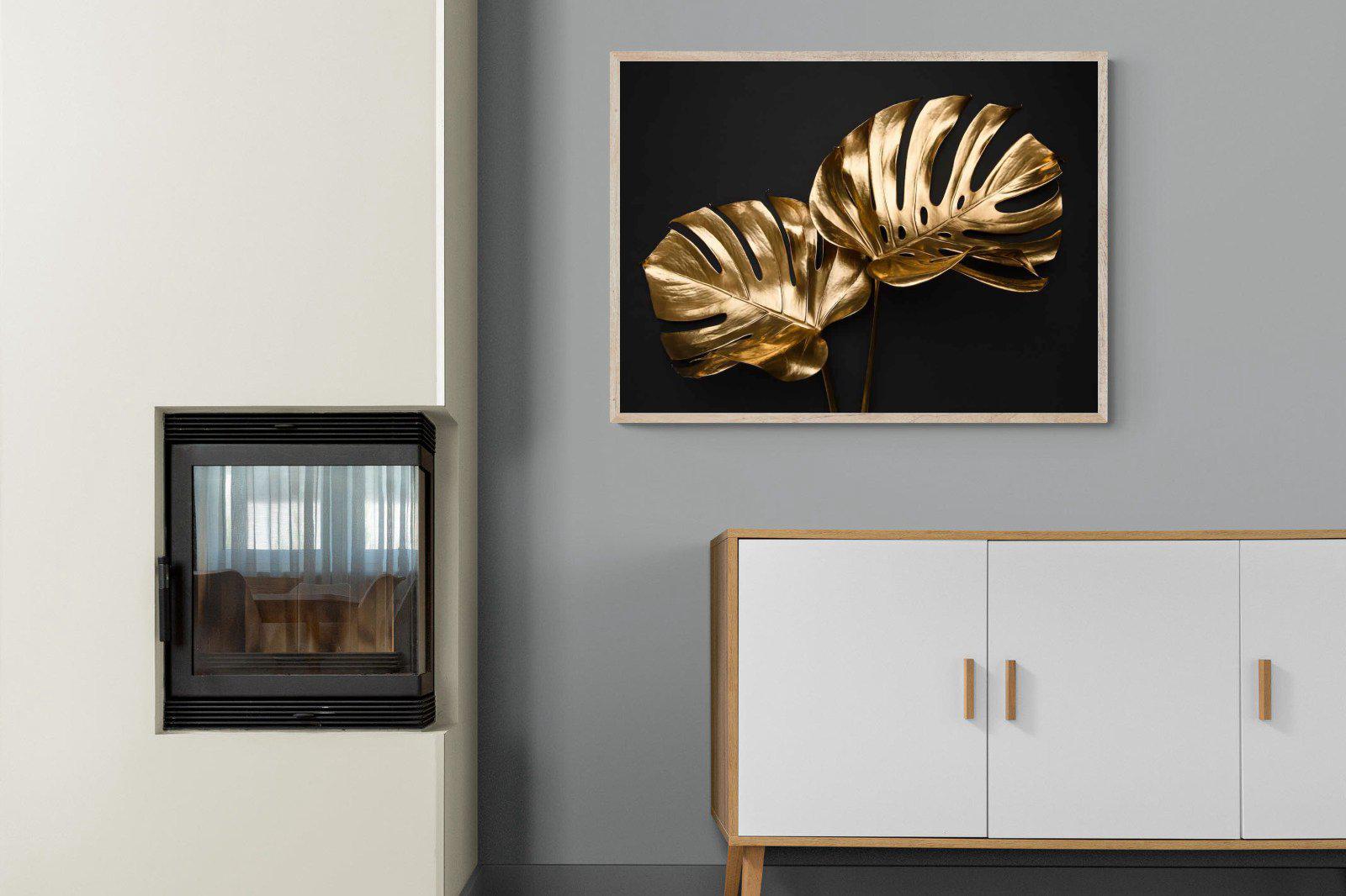 Gold Leaf-Wall_Art-100 x 75cm-Mounted Canvas-Wood-Pixalot