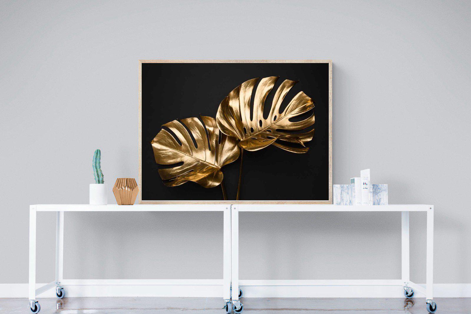 Gold Leaf-Wall_Art-120 x 90cm-Mounted Canvas-Wood-Pixalot