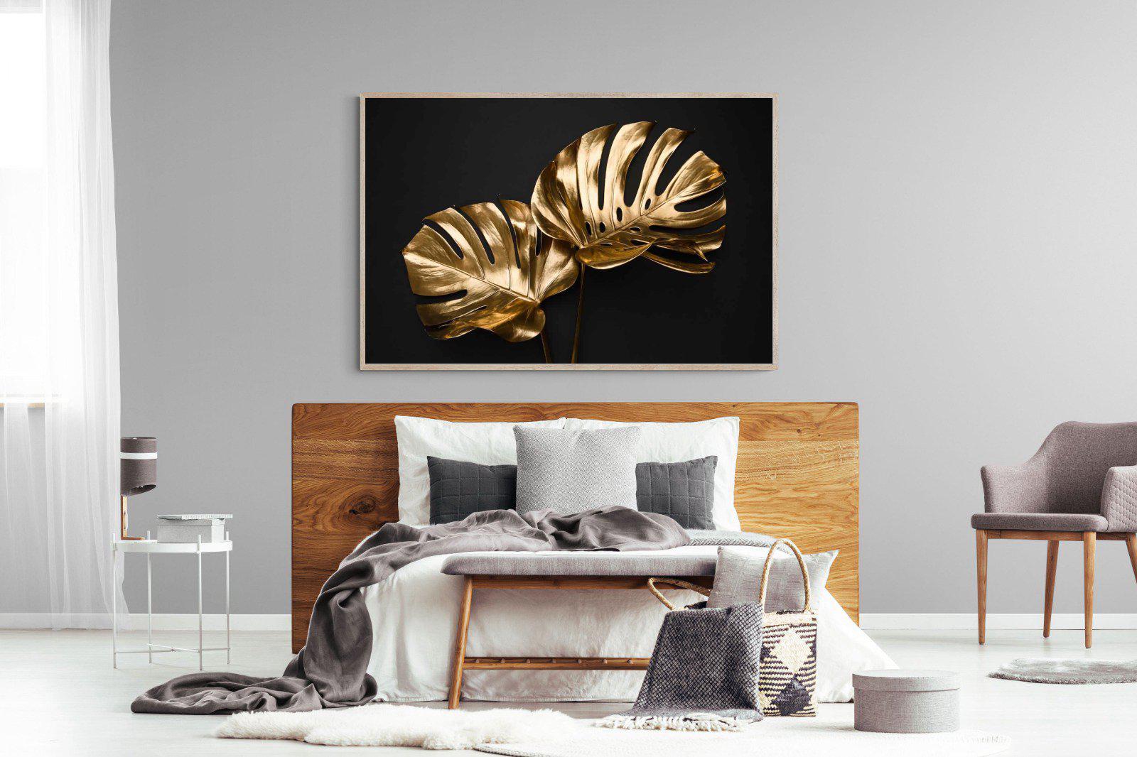 Gold Leaf-Wall_Art-150 x 100cm-Mounted Canvas-Wood-Pixalot