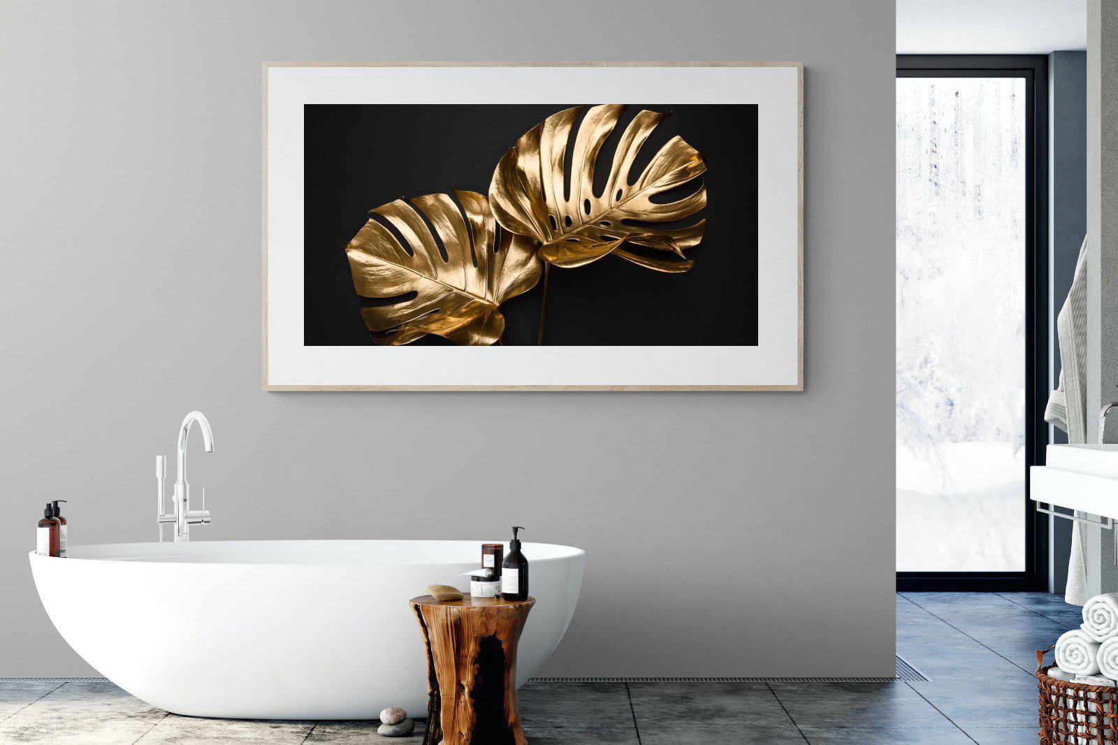Gold Leaf-Wall_Art-180 x 110cm-Framed Print-Wood-Pixalot
