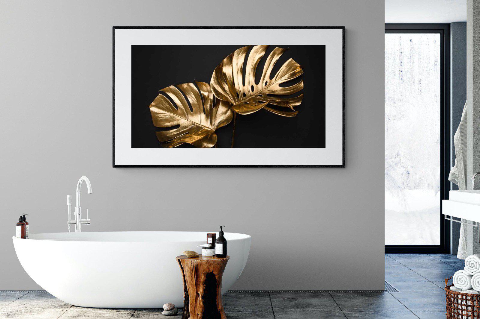 Gold Leaf-Wall_Art-180 x 110cm-Framed Print-Black-Pixalot