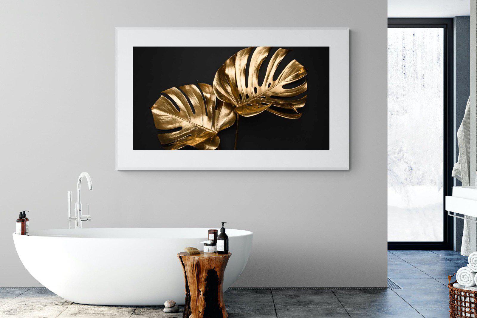 Gold Leaf-Wall_Art-180 x 110cm-Framed Print-White-Pixalot