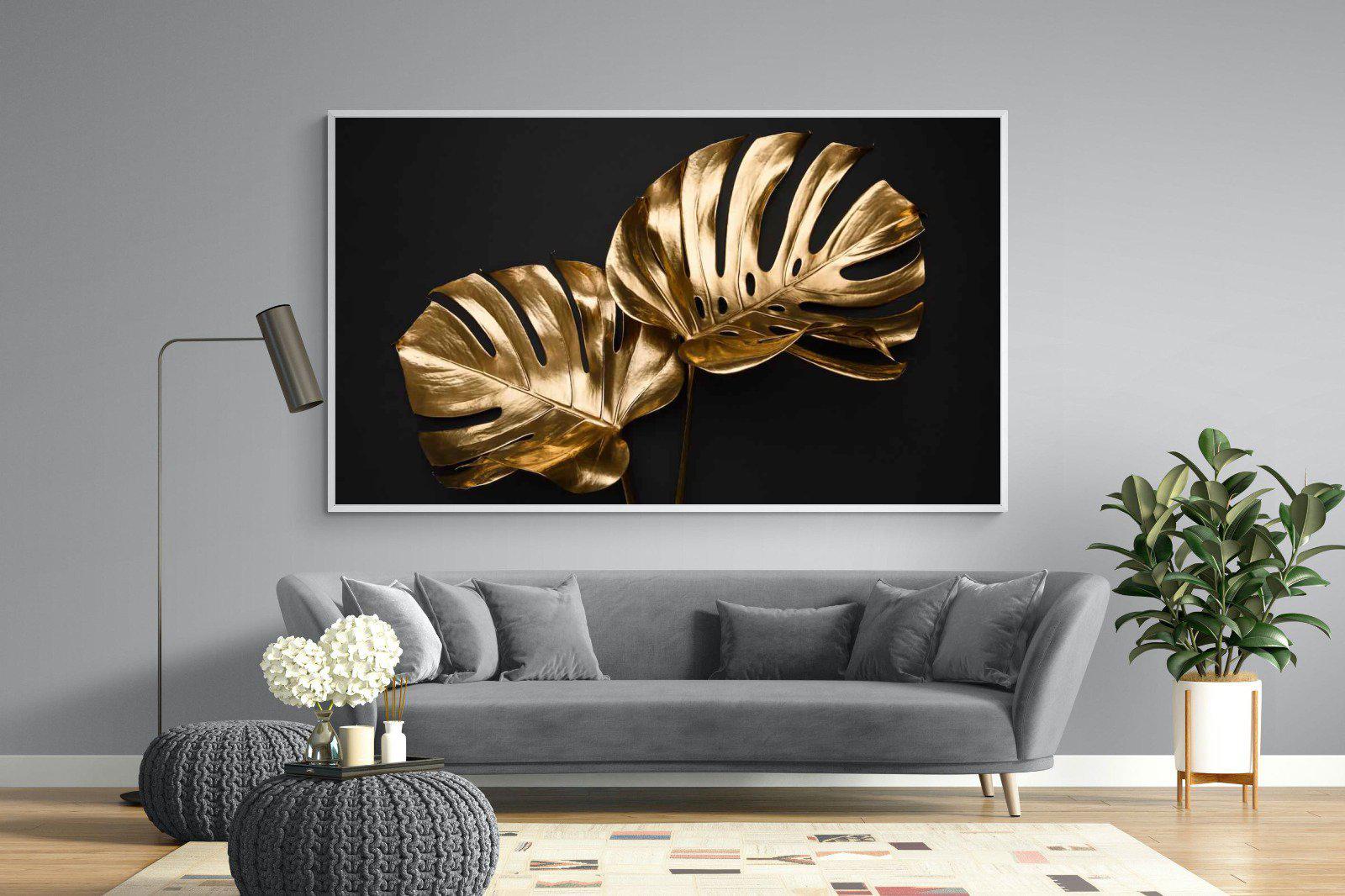 Gold Leaf-Wall_Art-220 x 130cm-Mounted Canvas-White-Pixalot
