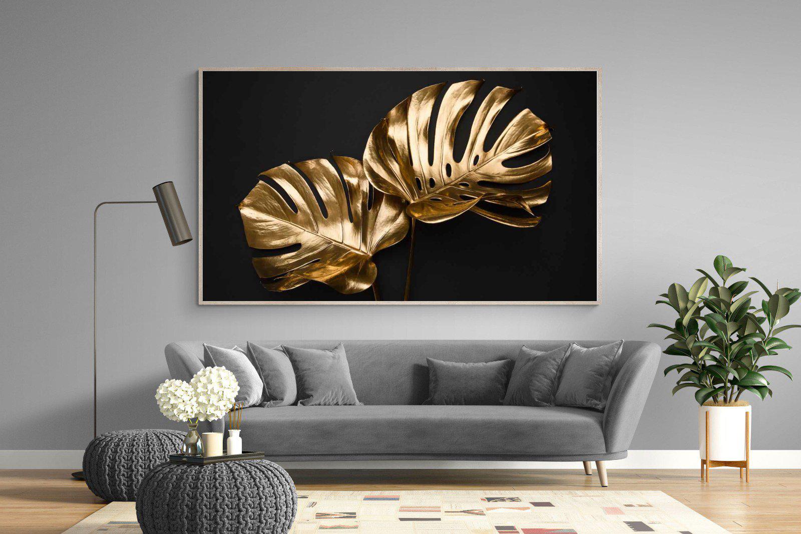 Gold Leaf-Wall_Art-220 x 130cm-Mounted Canvas-Wood-Pixalot
