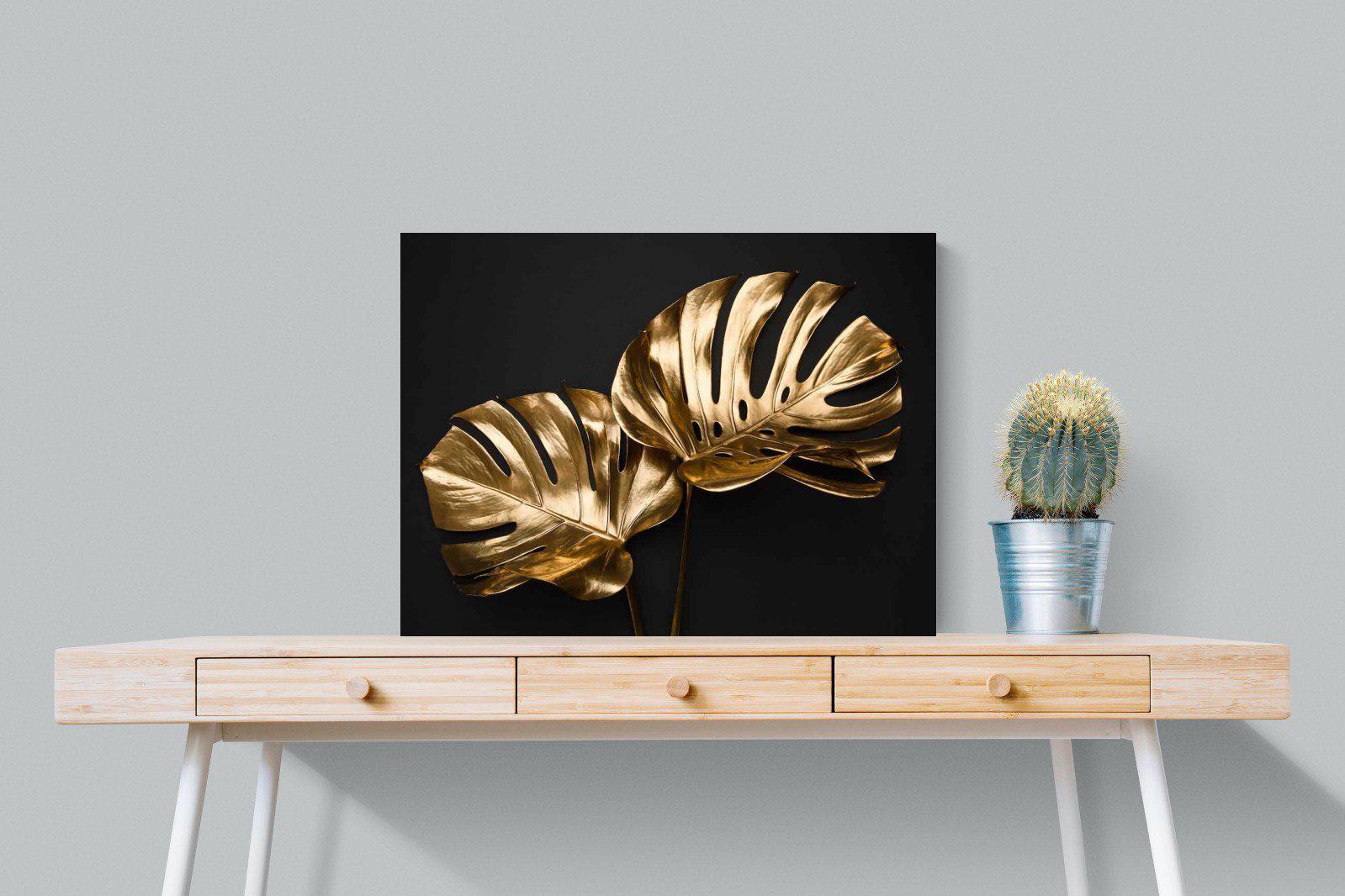 Gold Leaf-Wall_Art-80 x 60cm-Mounted Canvas-No Frame-Pixalot