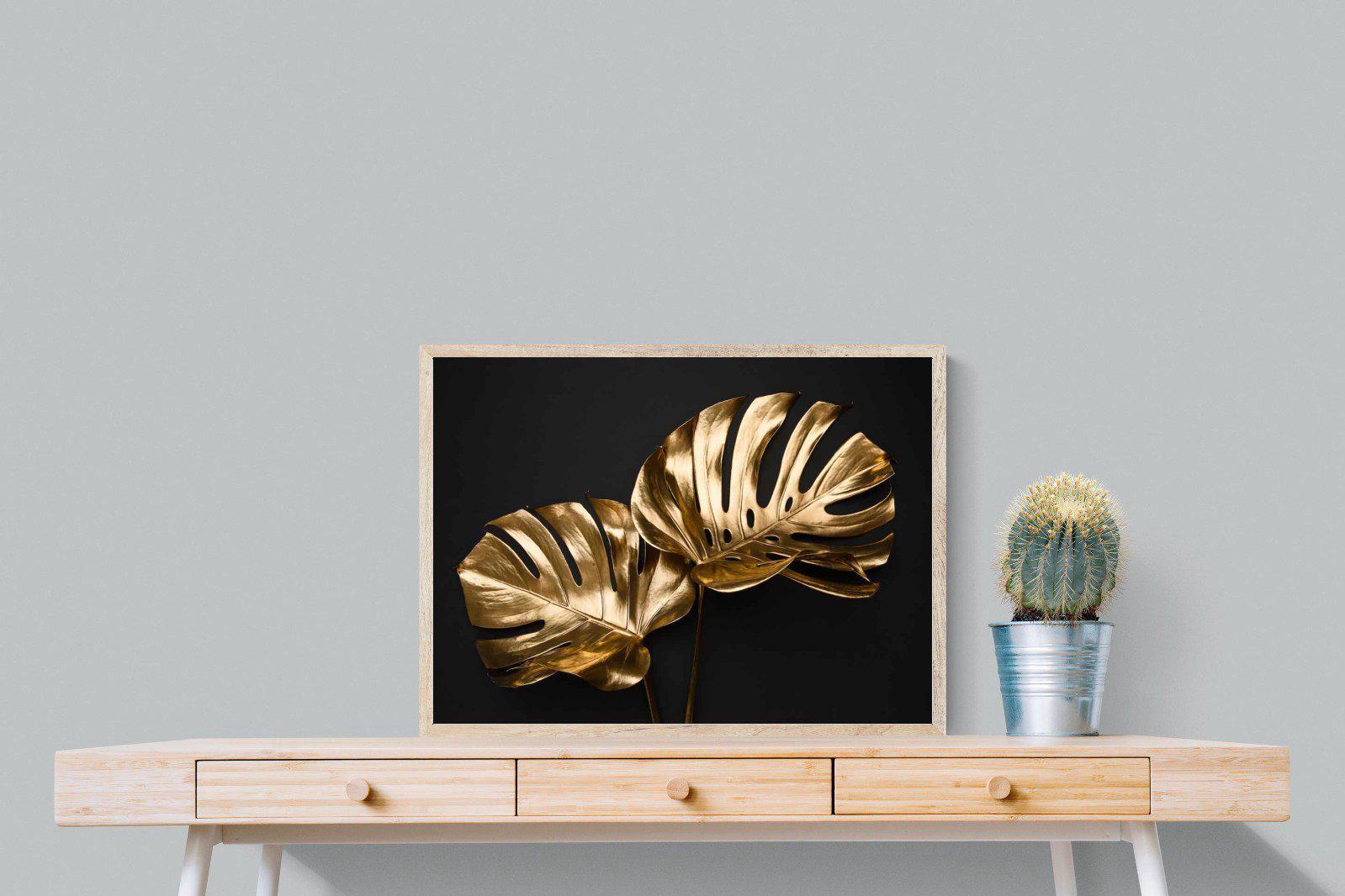 Gold Leaf-Wall_Art-80 x 60cm-Mounted Canvas-Wood-Pixalot