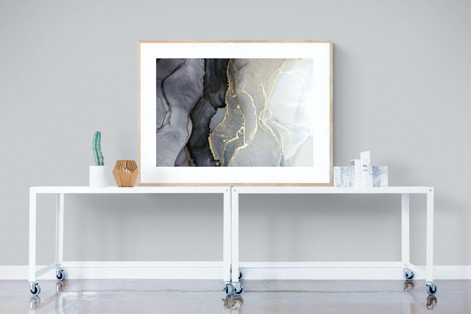 Gold Thread-Wall_Art-120 x 90cm-Framed Print-Wood-Pixalot