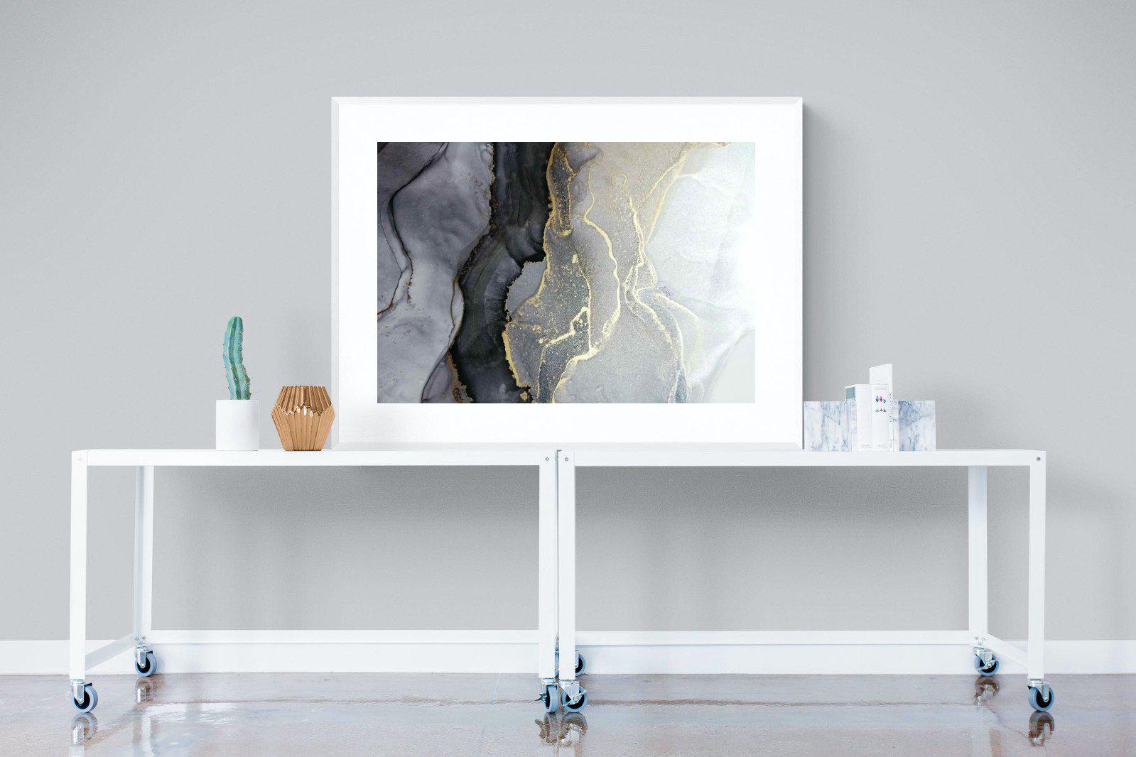 Gold Thread-Wall_Art-120 x 90cm-Framed Print-White-Pixalot