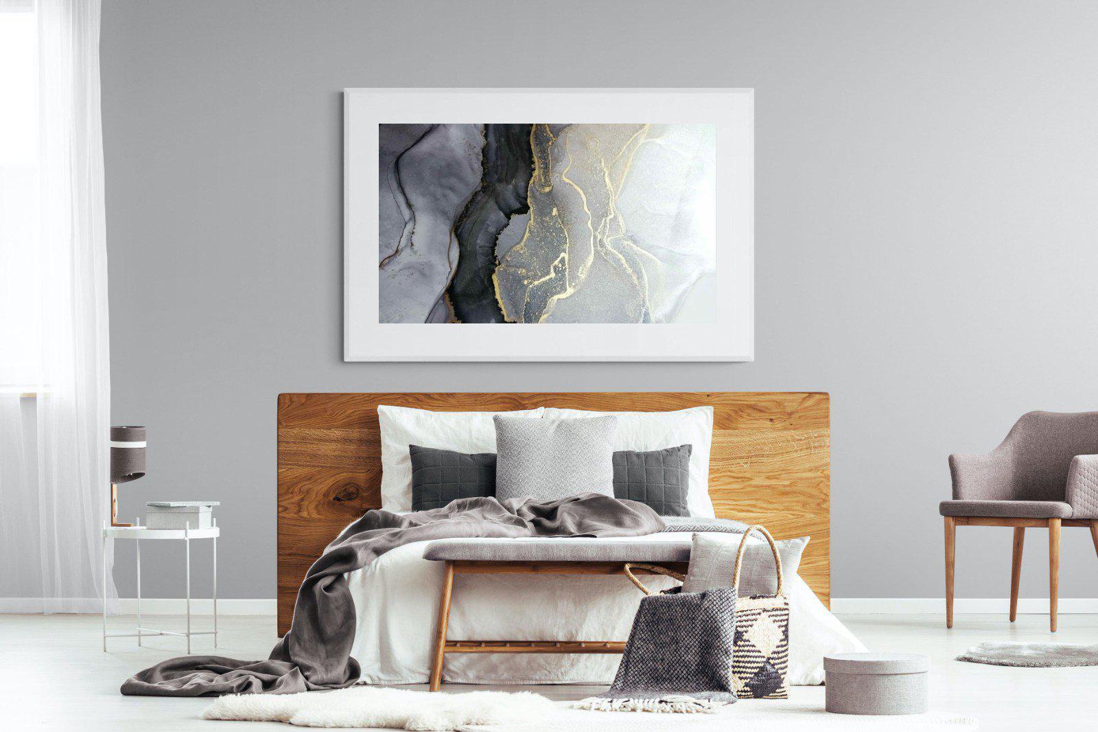 Gold Thread-Wall_Art-150 x 100cm-Framed Print-White-Pixalot