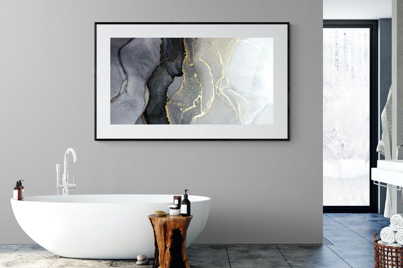 Gold Thread-Wall_Art-180 x 110cm-Framed Print-Black-Pixalot