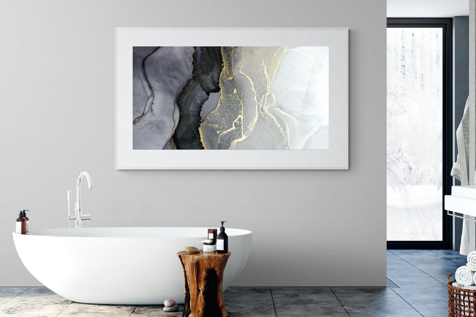 Gold Thread-Wall_Art-180 x 110cm-Framed Print-White-Pixalot